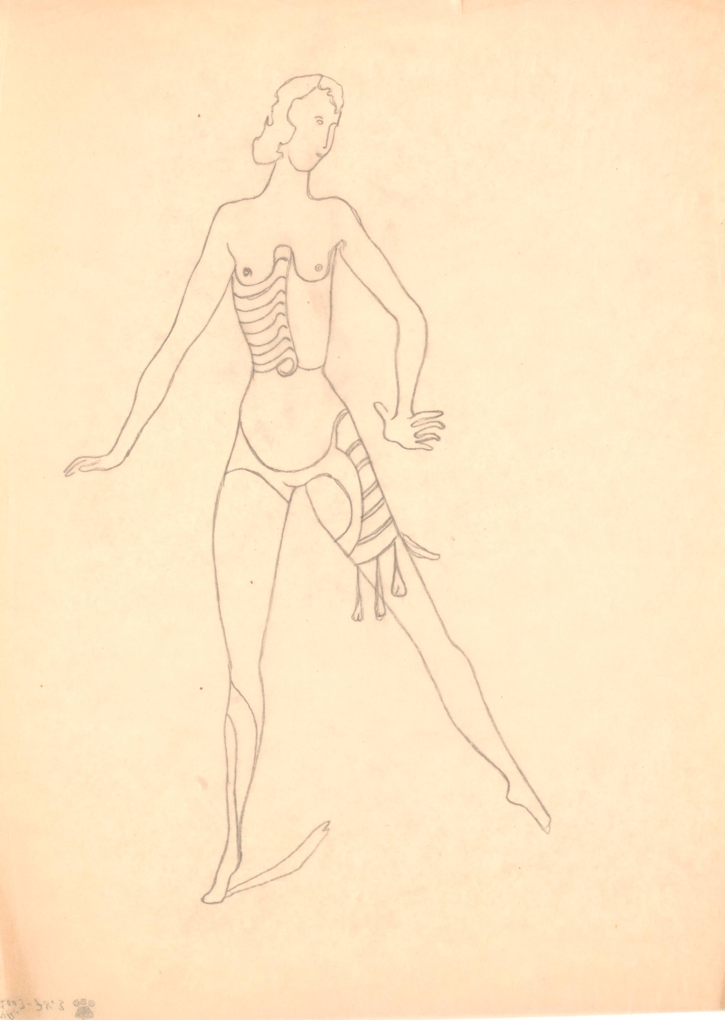 Kærlighedens triumf. Kostumeskitse, Wilhelm Freddie, 1940