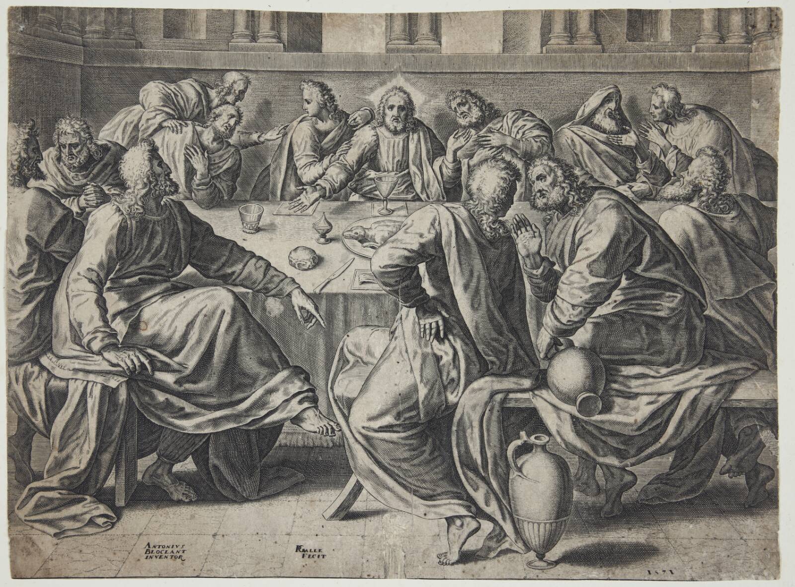 Den sidste nadver, Philips Galle, 1563