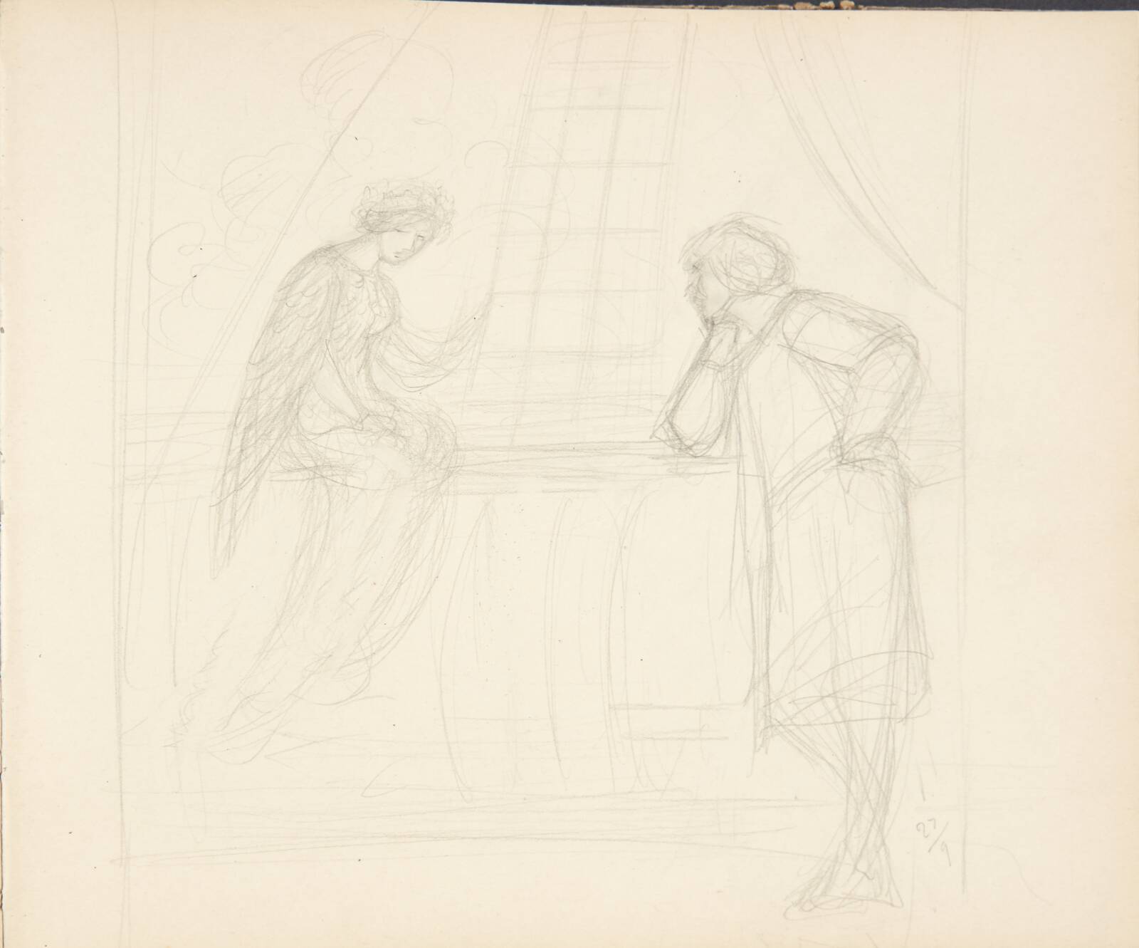 Studie til "Jomfru Blidelil", Agnes Slott-Møller, 1911-1935
