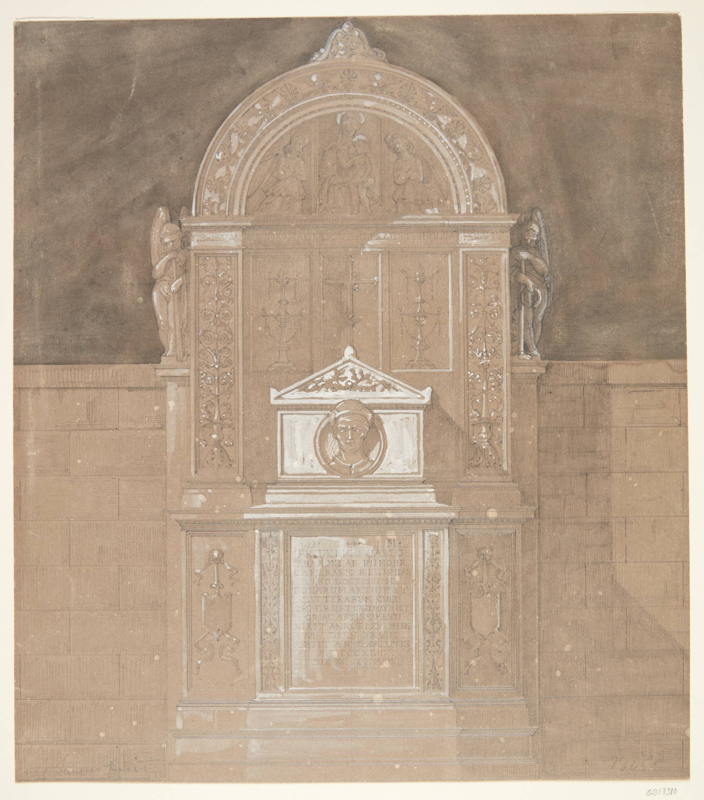 Gravmæle over baron C. F. von Rumohr 1845, Gottfried Semper, 1845