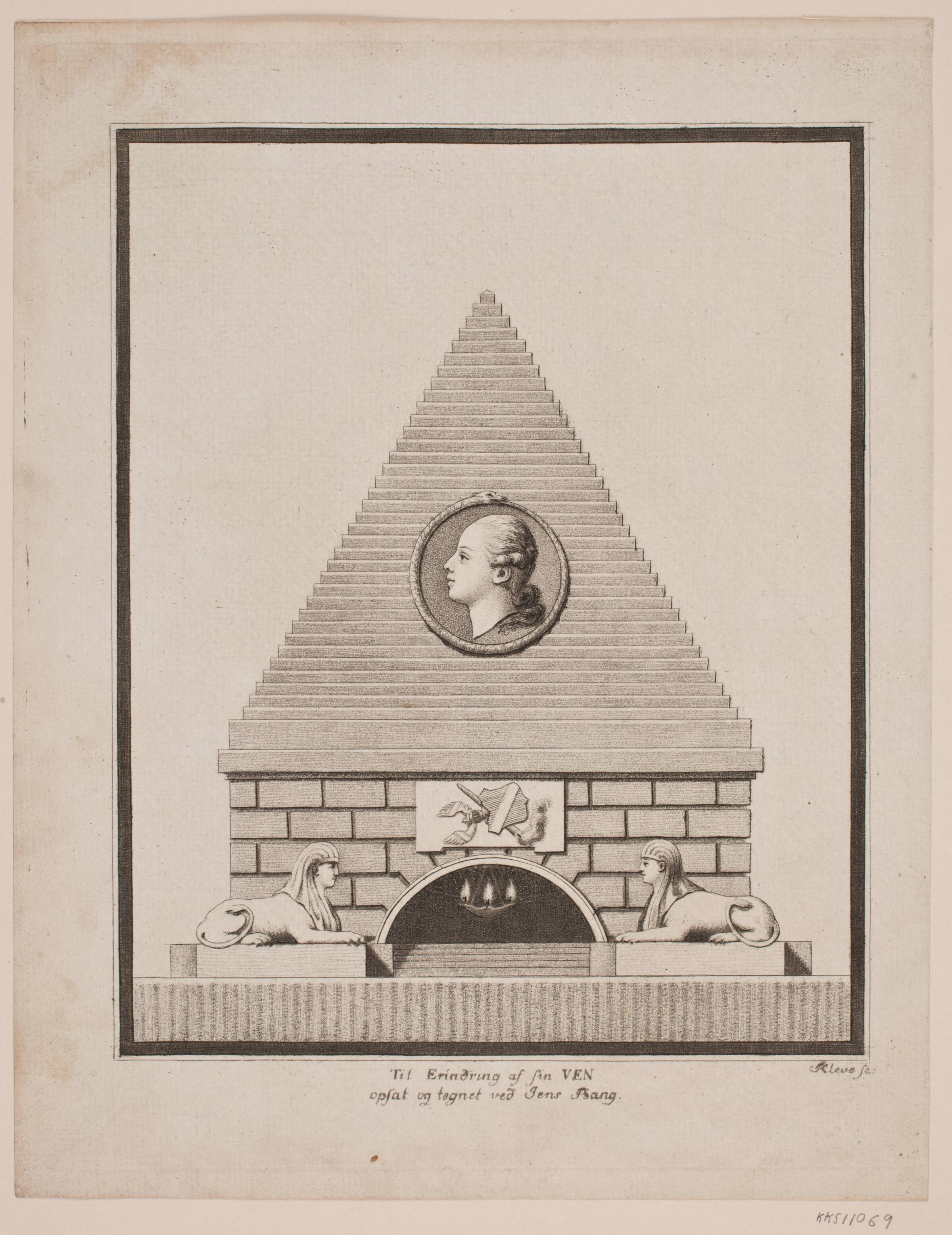 Mindeblad for F. W. C. v. Reitzenstein, Terkel Kleve, 1743-1797