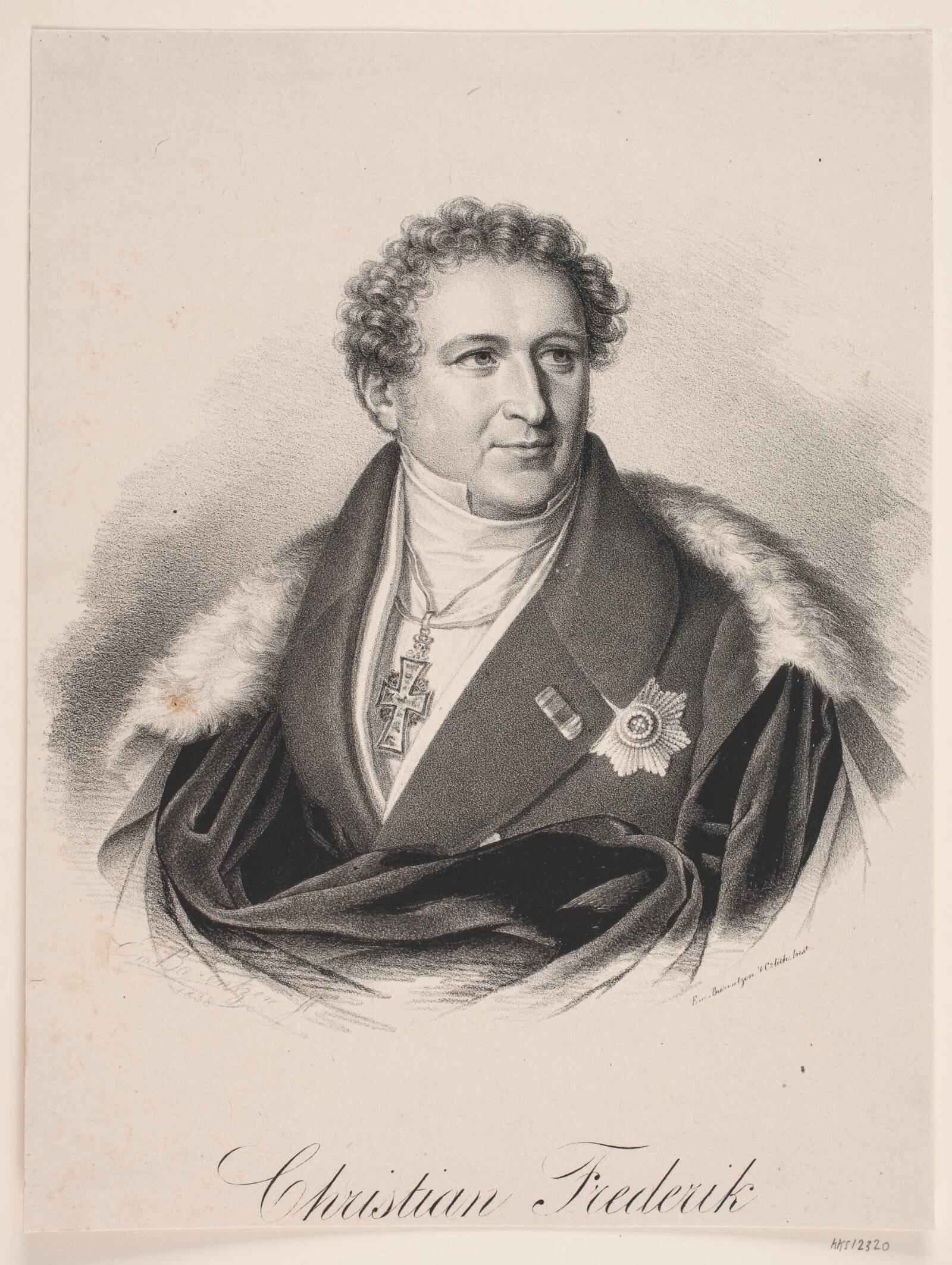 Prins Christian Frederik, Emil Ditlev Bærentzen, 1838