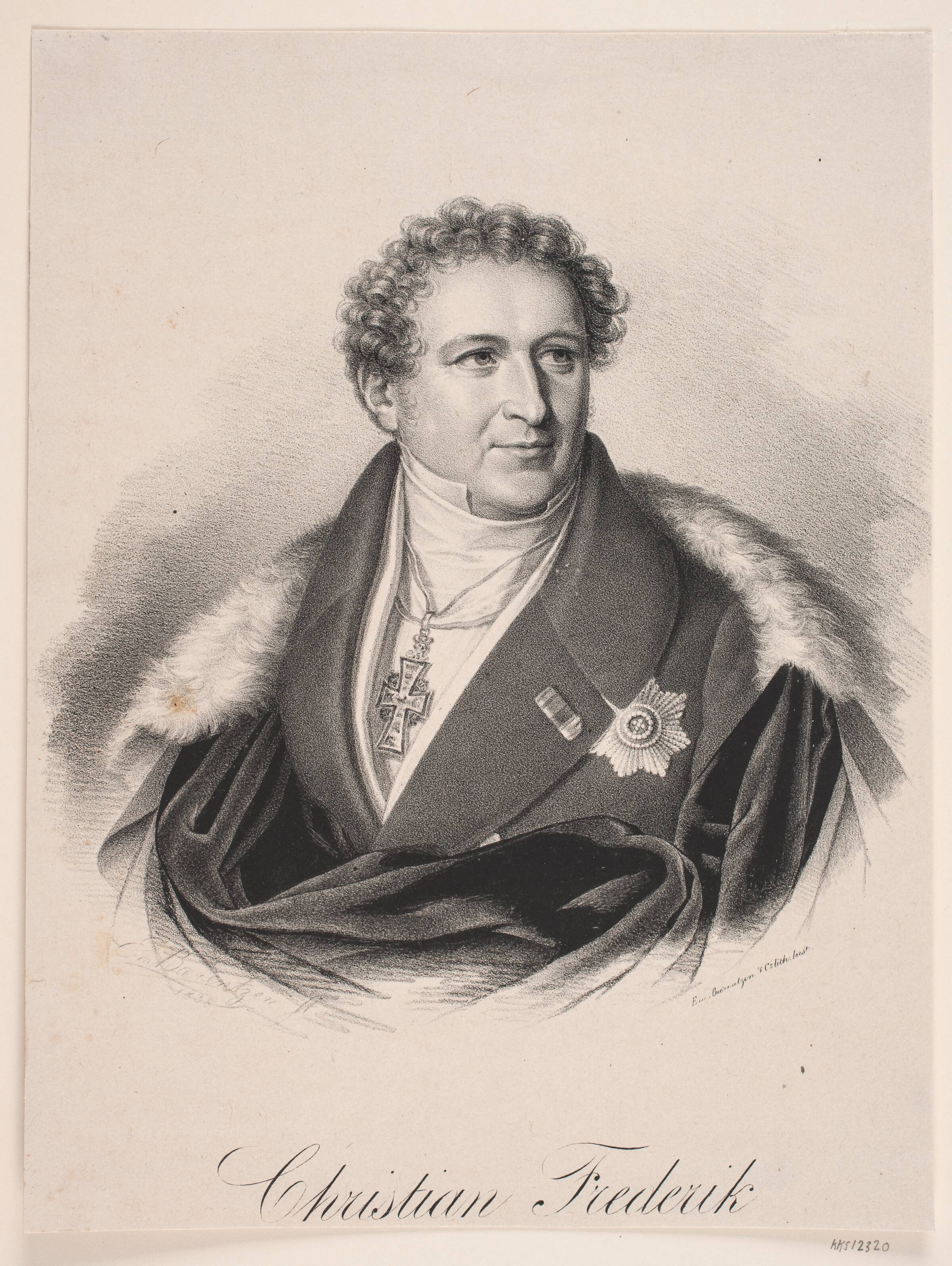 Prins Christian Frederik, Emil Ditlev Bærentzen, 1838