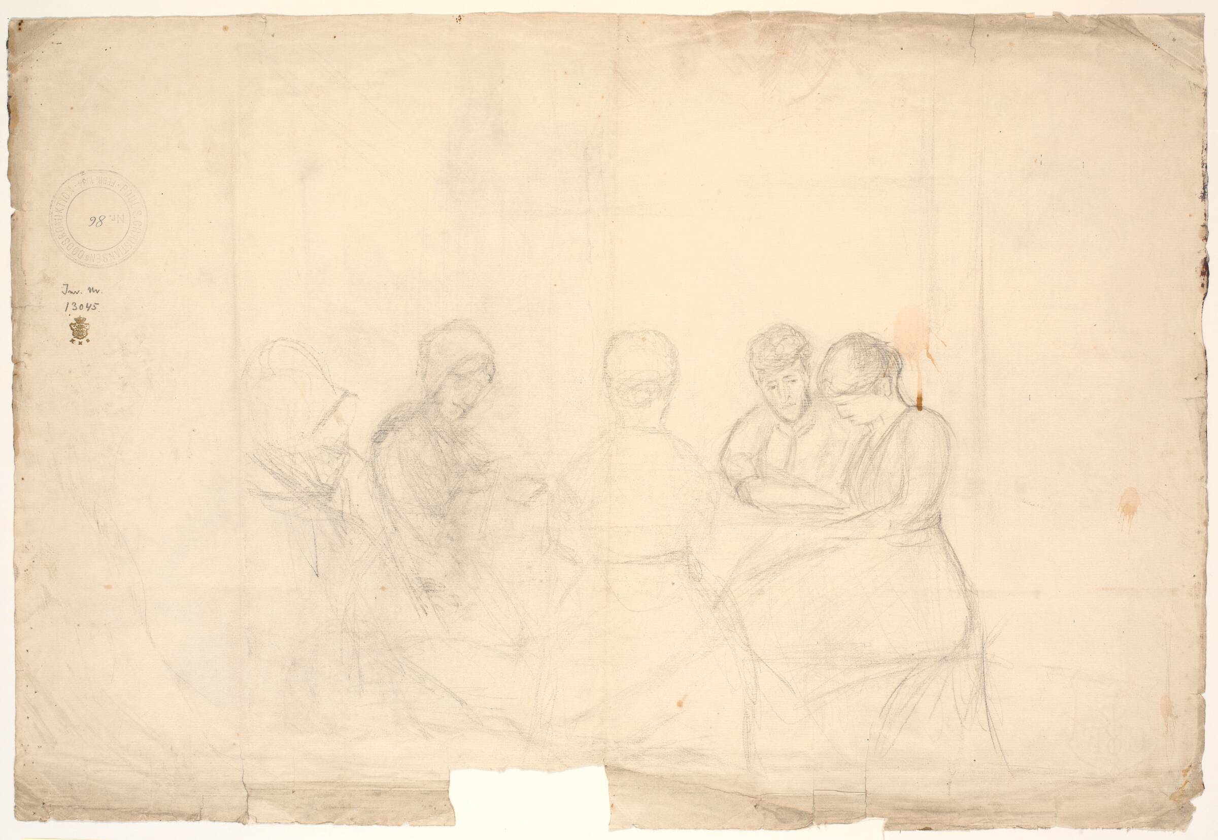Gruppe med fem siddende figurer, Poul S. Christiansen, 1855-1933