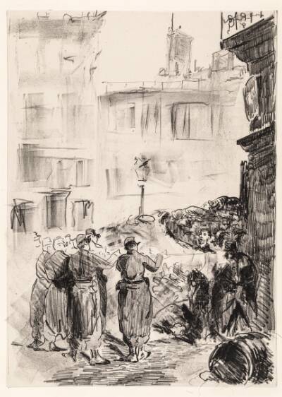 La barricade. Scéne de la Commune de Paris