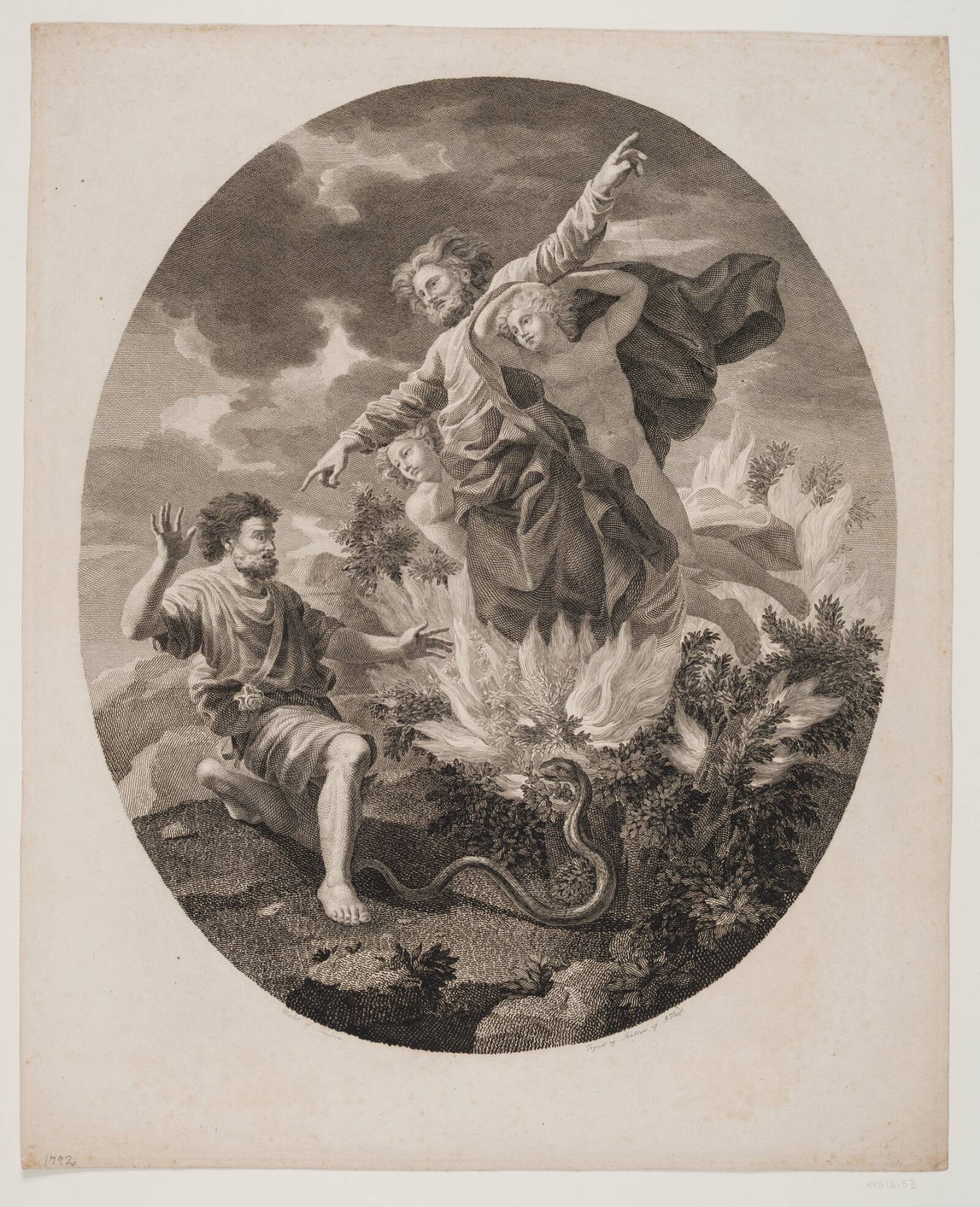 Moses med den brændende busk, Andreas Flint, 1792