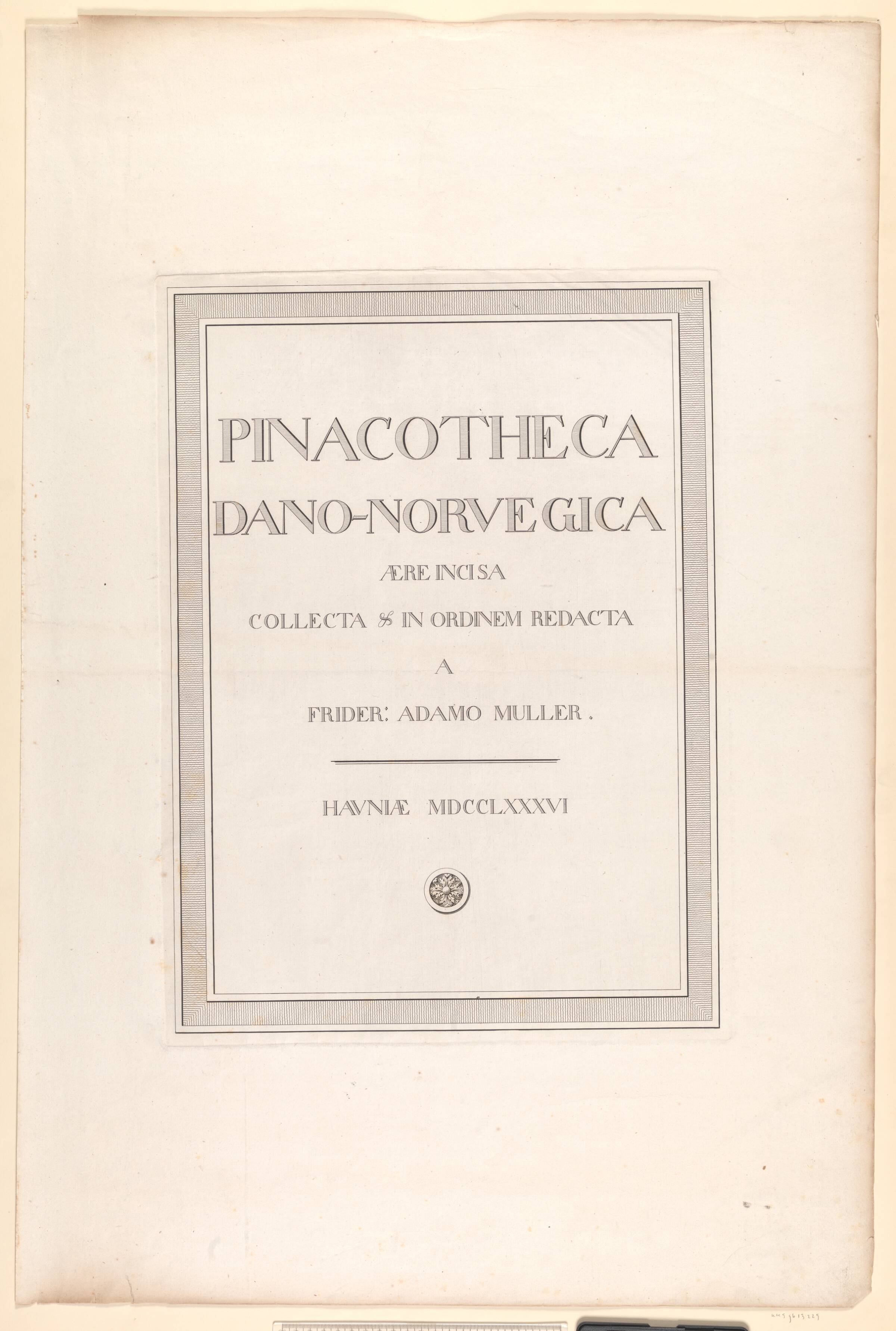 Müllers Pinakotek, titelblad, Bradt, F.L., 1786