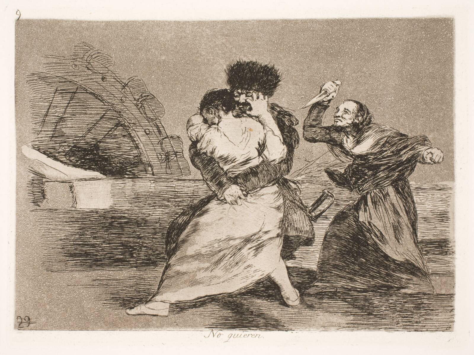 De vil ikke (9), Francisco de Goya, 1810-1820