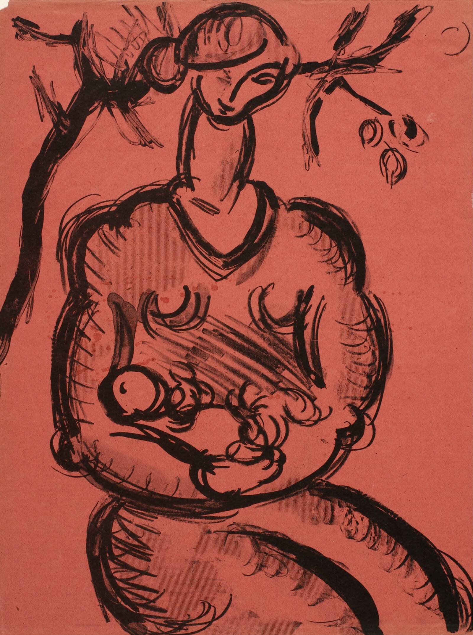 Mand og kvinde i landskab, Svend Johansen, 1920