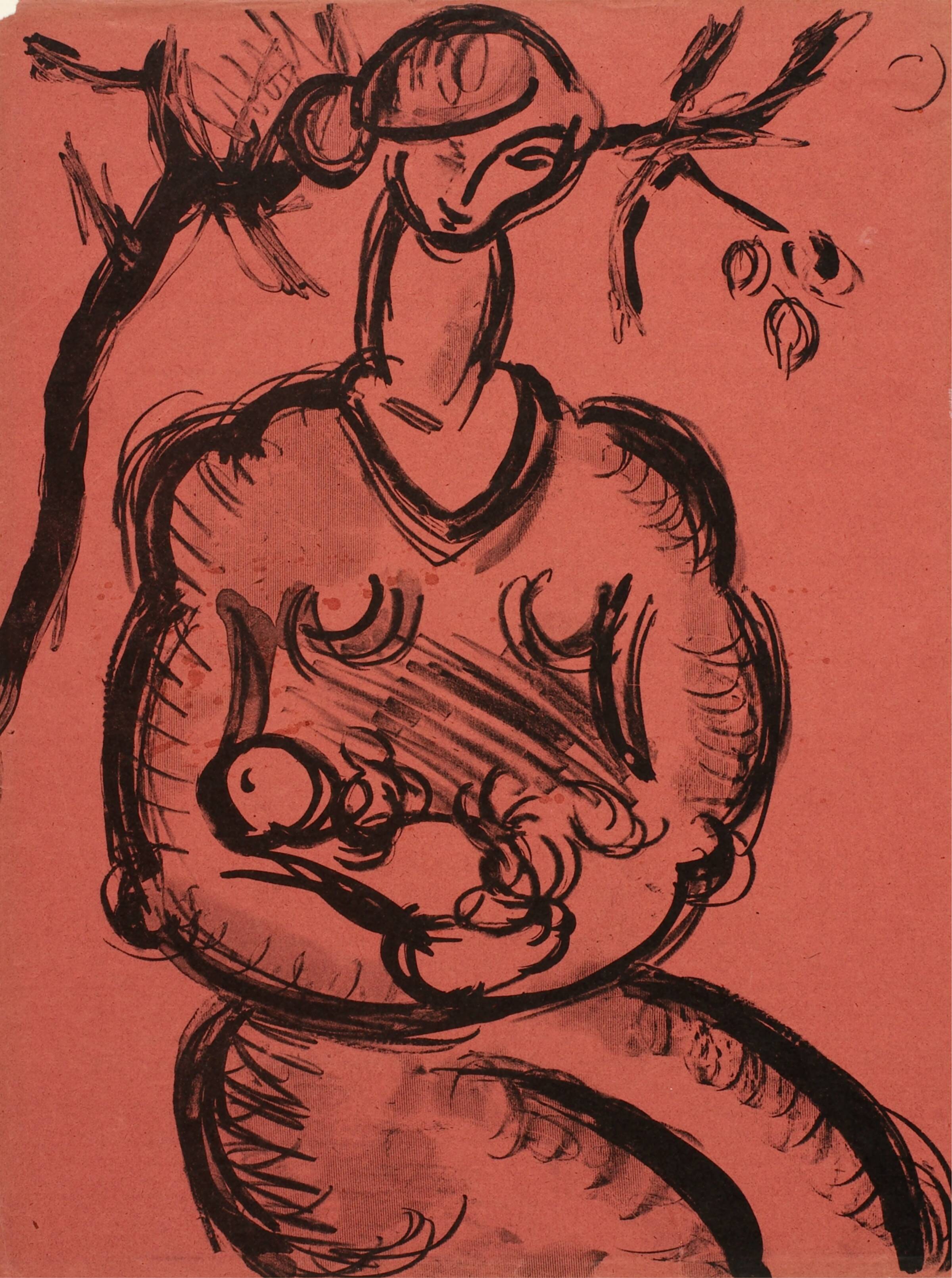Mand og kvinde i landskab, Svend Johansen, 1920
