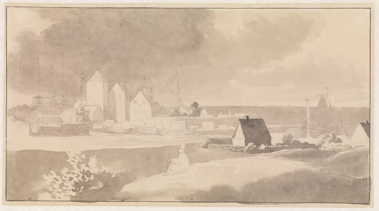 Prospekt af Korsør, C.W. Eckersberg, 1810