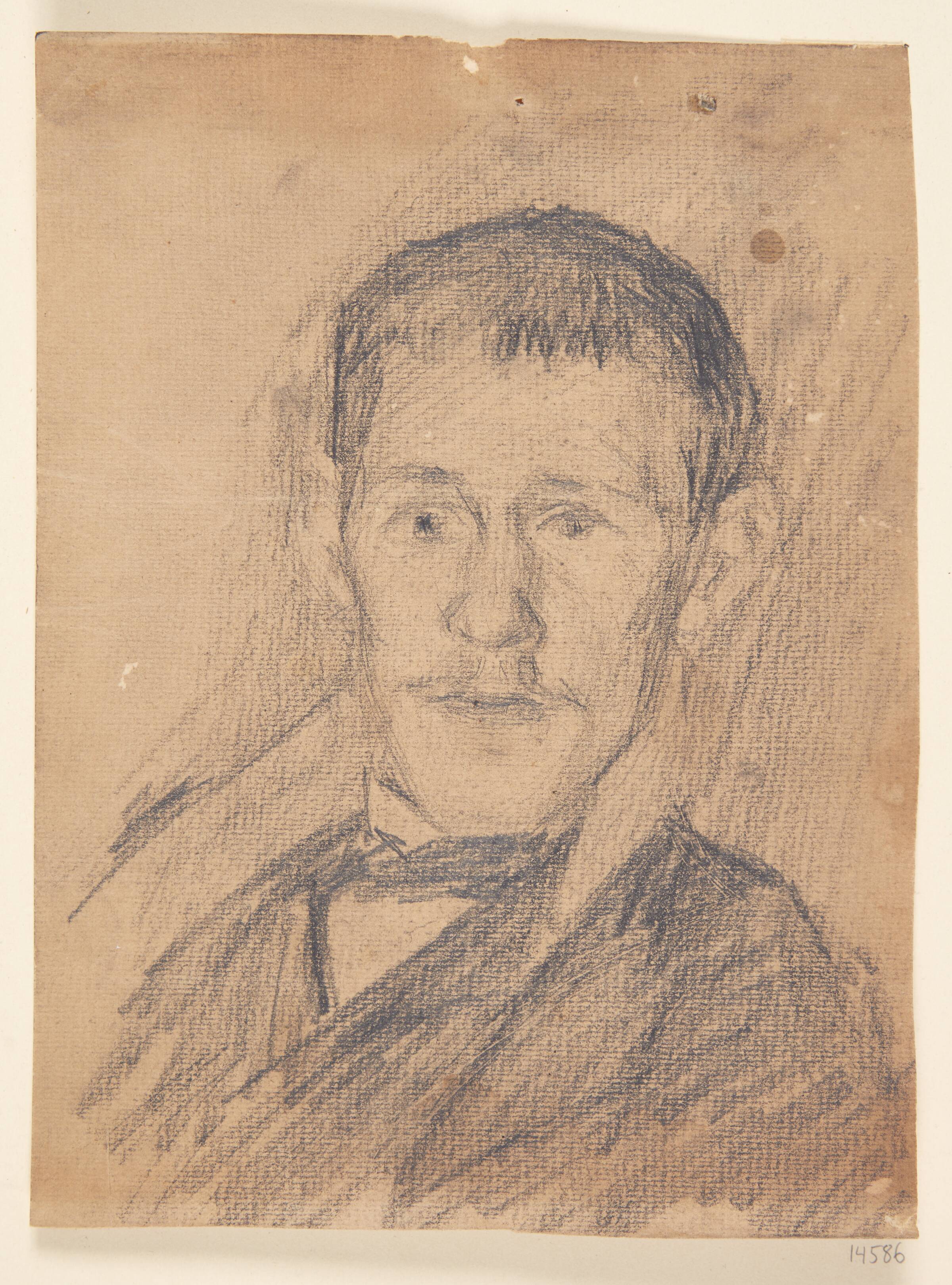Portrætstudie af maleren Karl Schou, Johannes Larsen, 1892