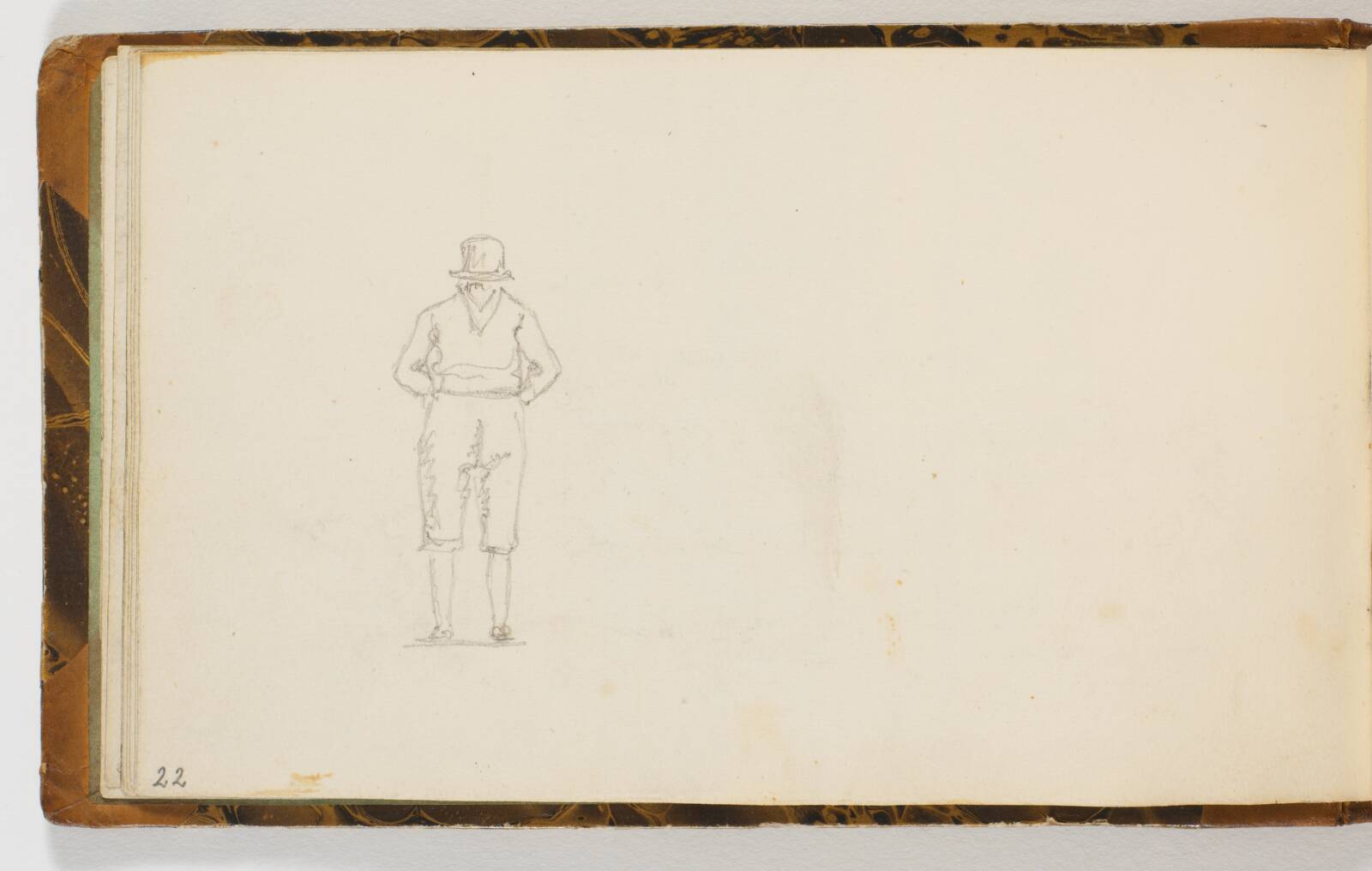 Stående mand, Martinus Rørbye, 1832