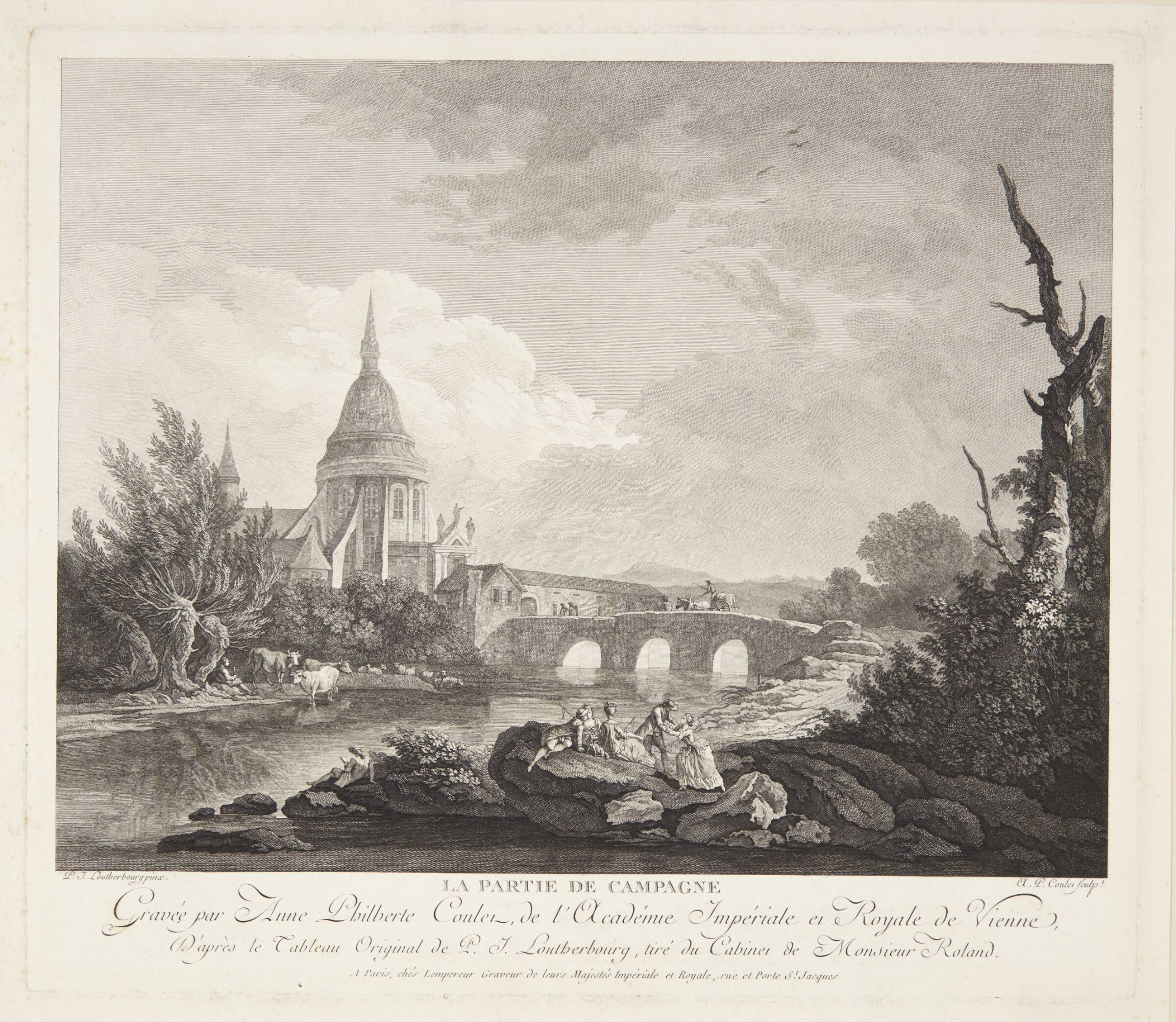 La Partie de Campagne, Anne Philiberte Coulet, 1777