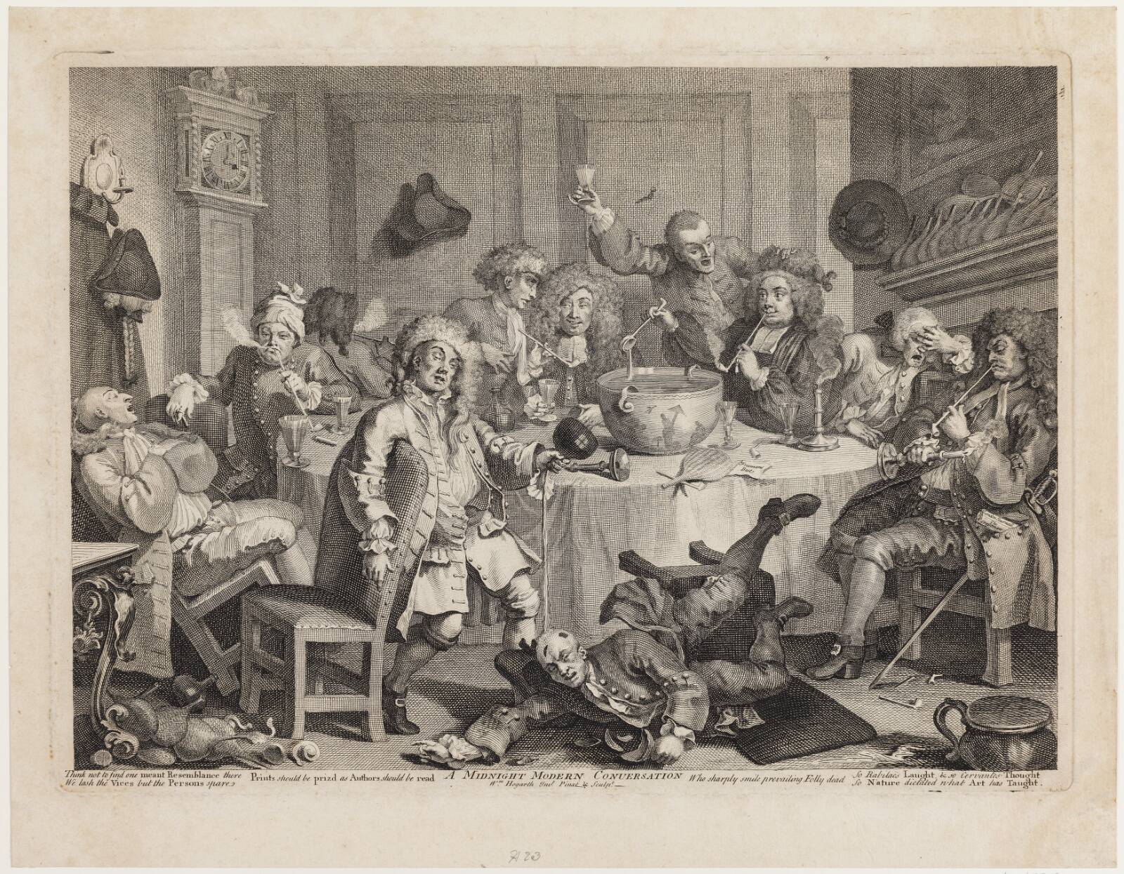 En moderne midnatskonversation, William Hogarth, 1732-1733