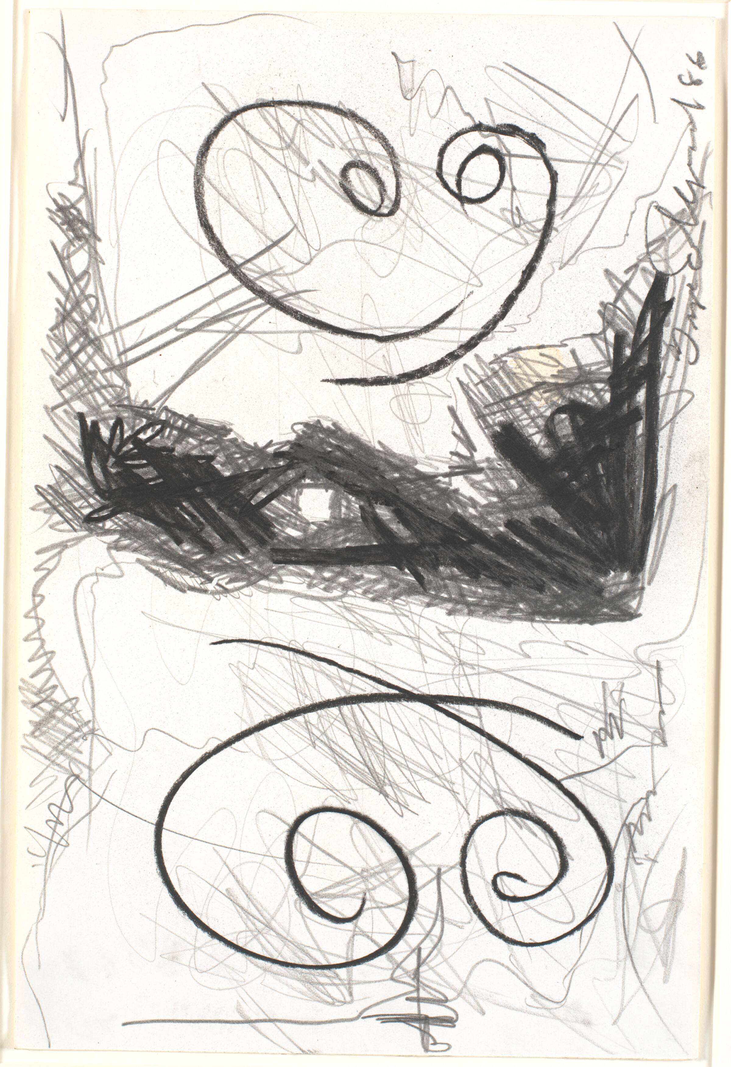 Tegning, Inge Ellegaard, 1986