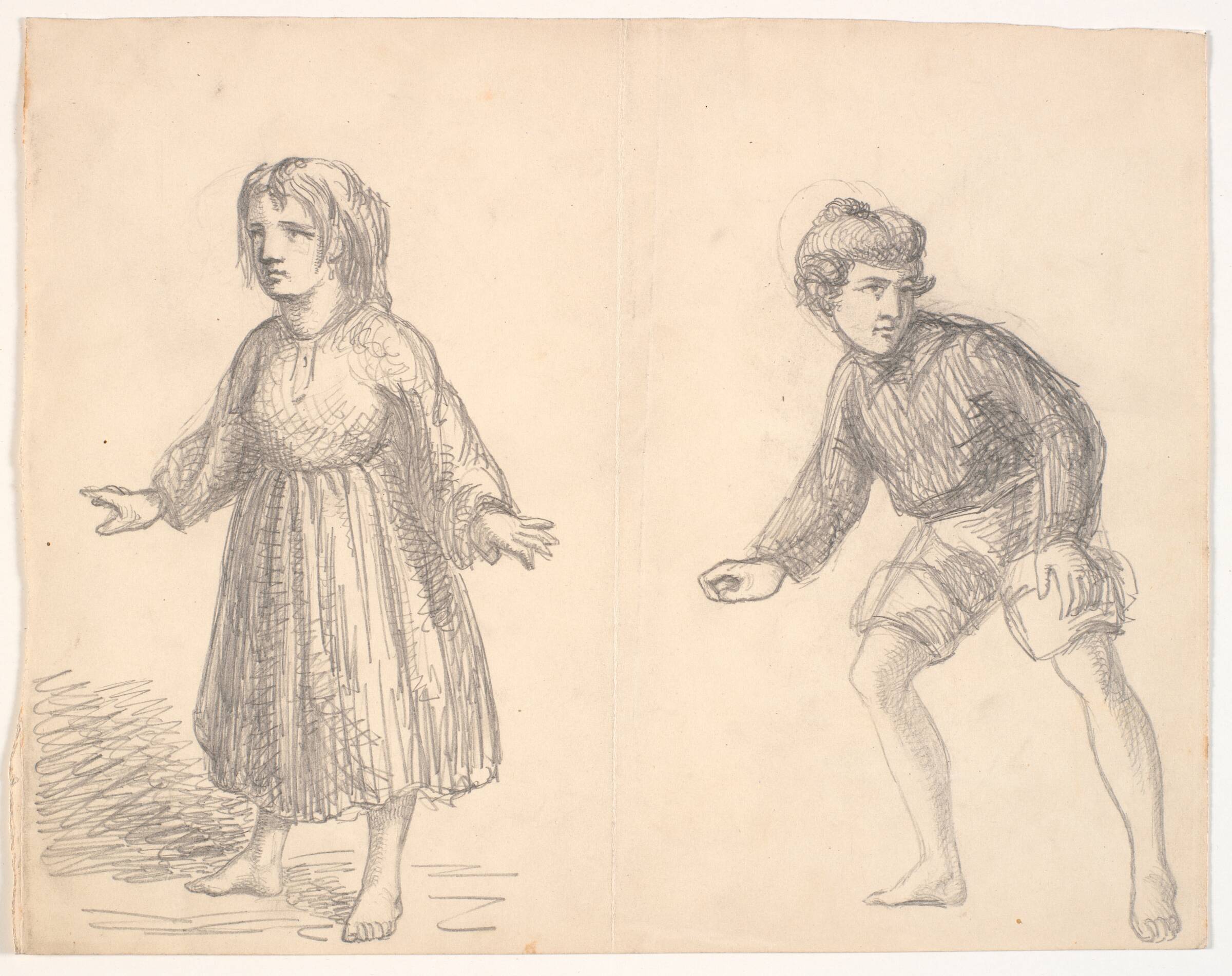 En barfodet pige og en barfodet dreng, Viggo Johansen, 1851-1935