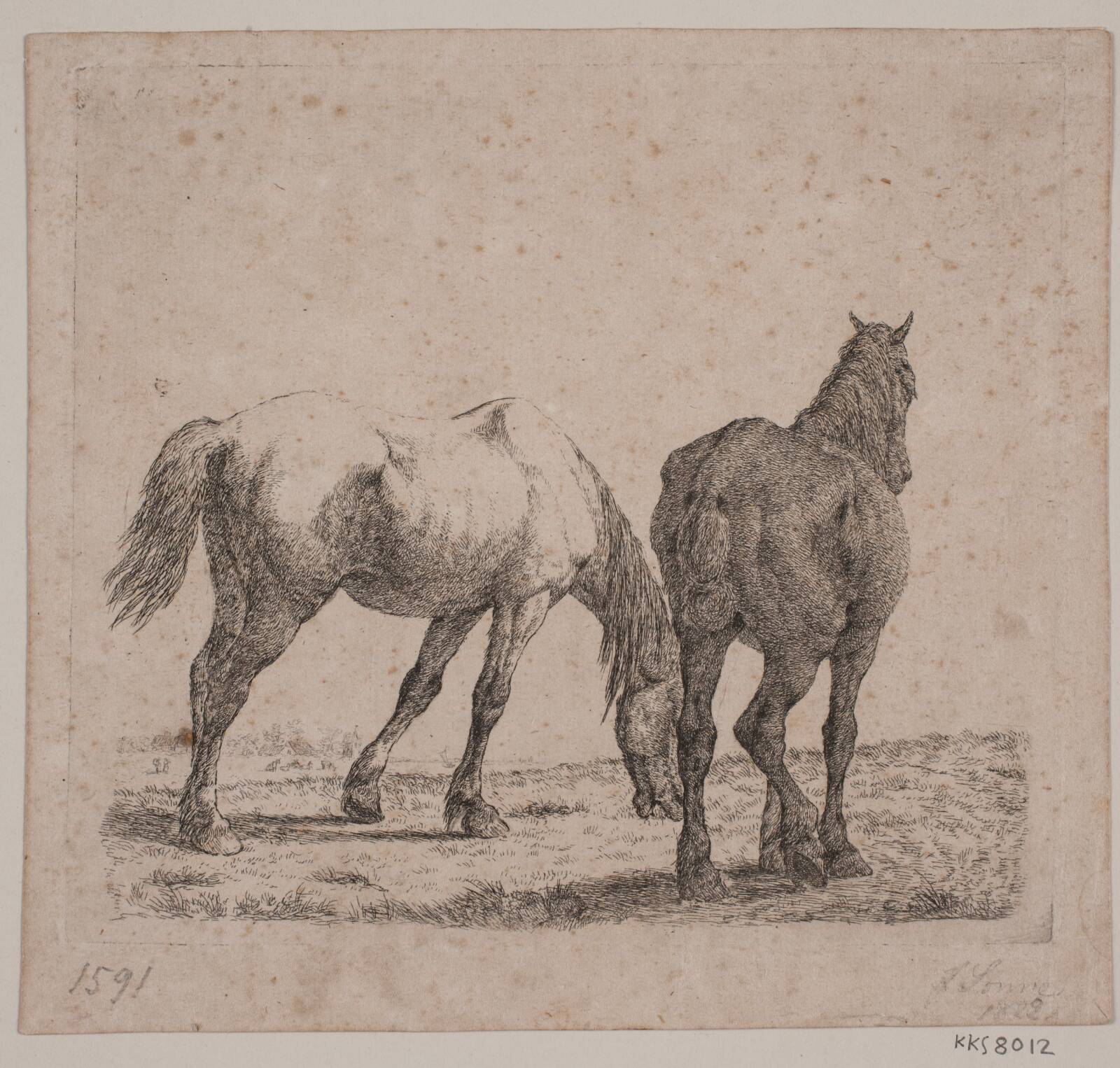To heste, Jørgen V. Sonne, 1825