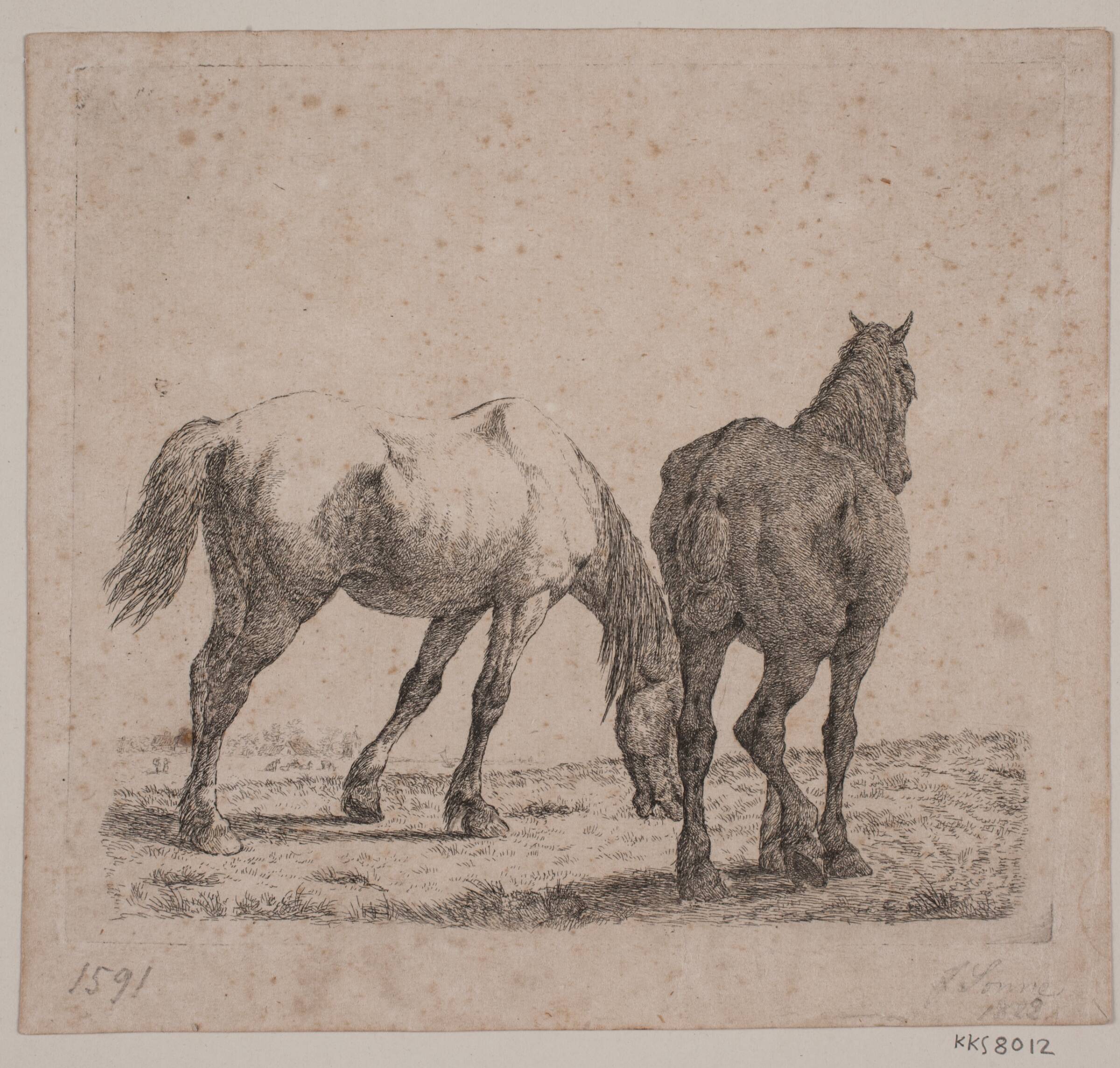 To heste, Jørgen V. Sonne, 1825