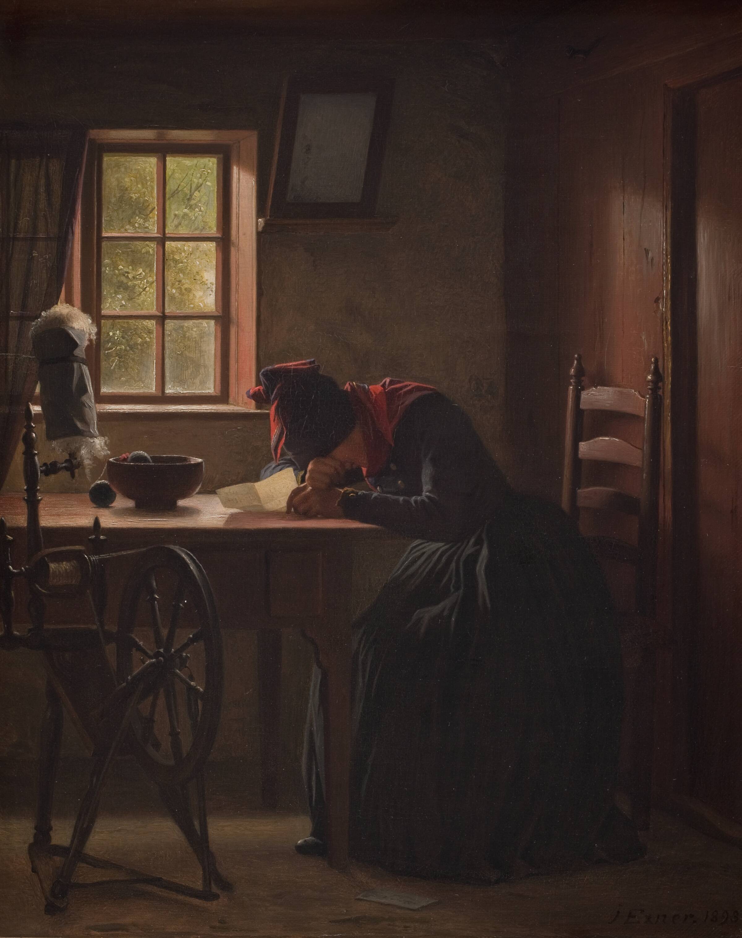 Et telegram, Julius Exner, 1893