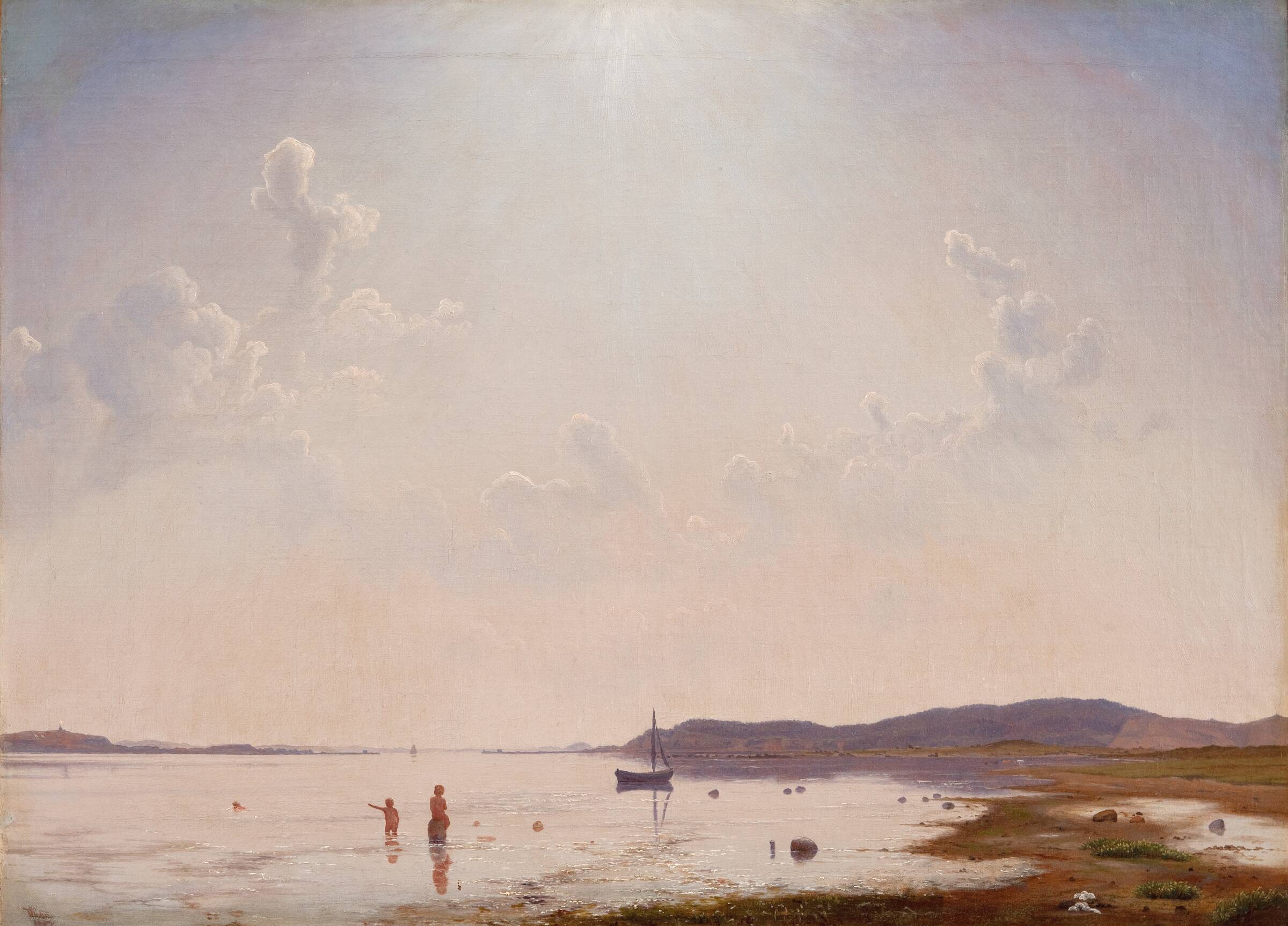 Roskilde Fjord nær Frederikssund, Vilhelm Kyhn, 1849