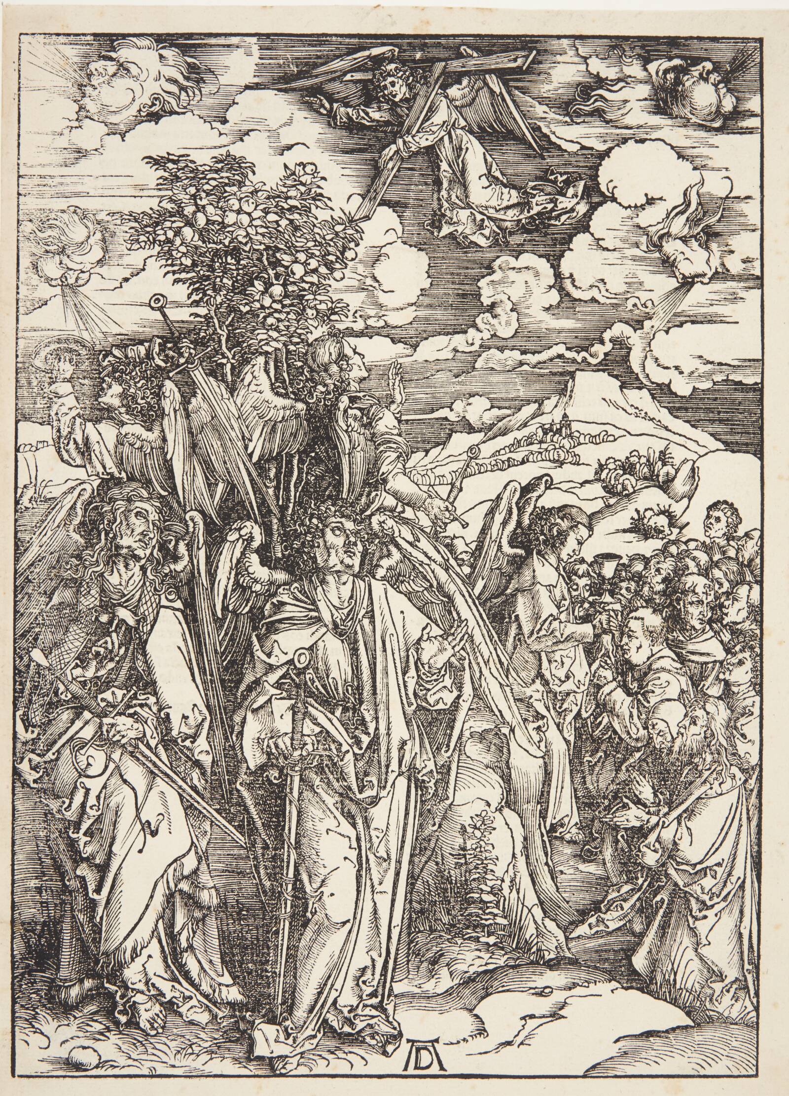 De fire engle holder jordens fire vinde tilbage, Albrecht Dürer, 1495-1498