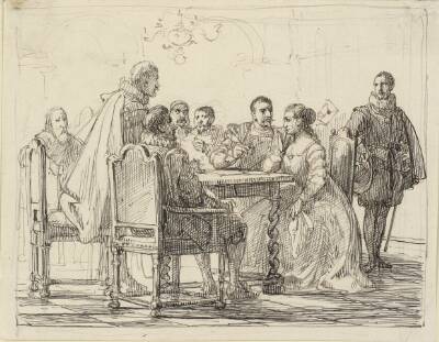 Selskabsscene, Chr. IV's tid