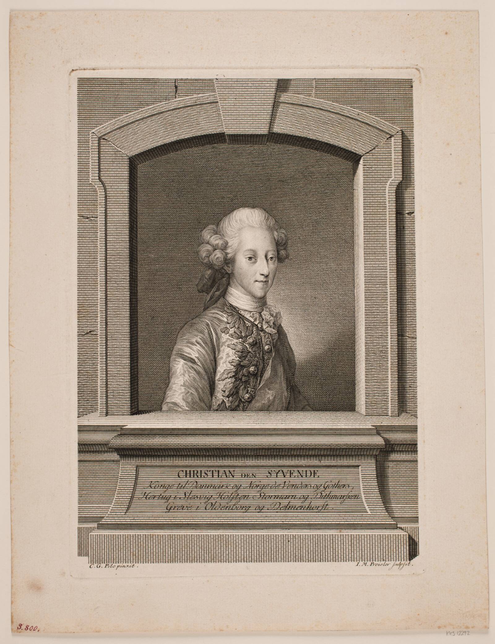 Kong Christian VII, J.M. Preisler, 1768-1771