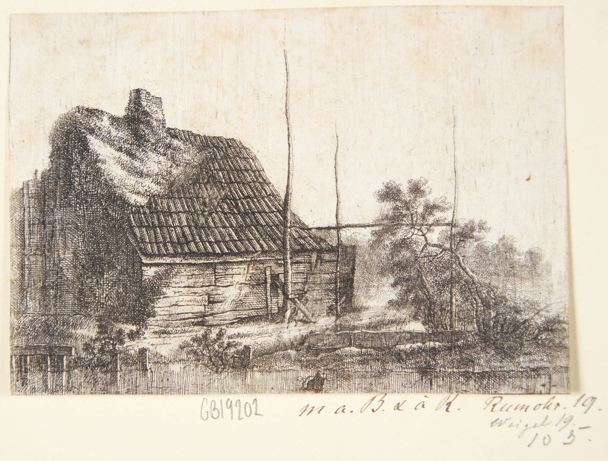 Landskab med bondehus