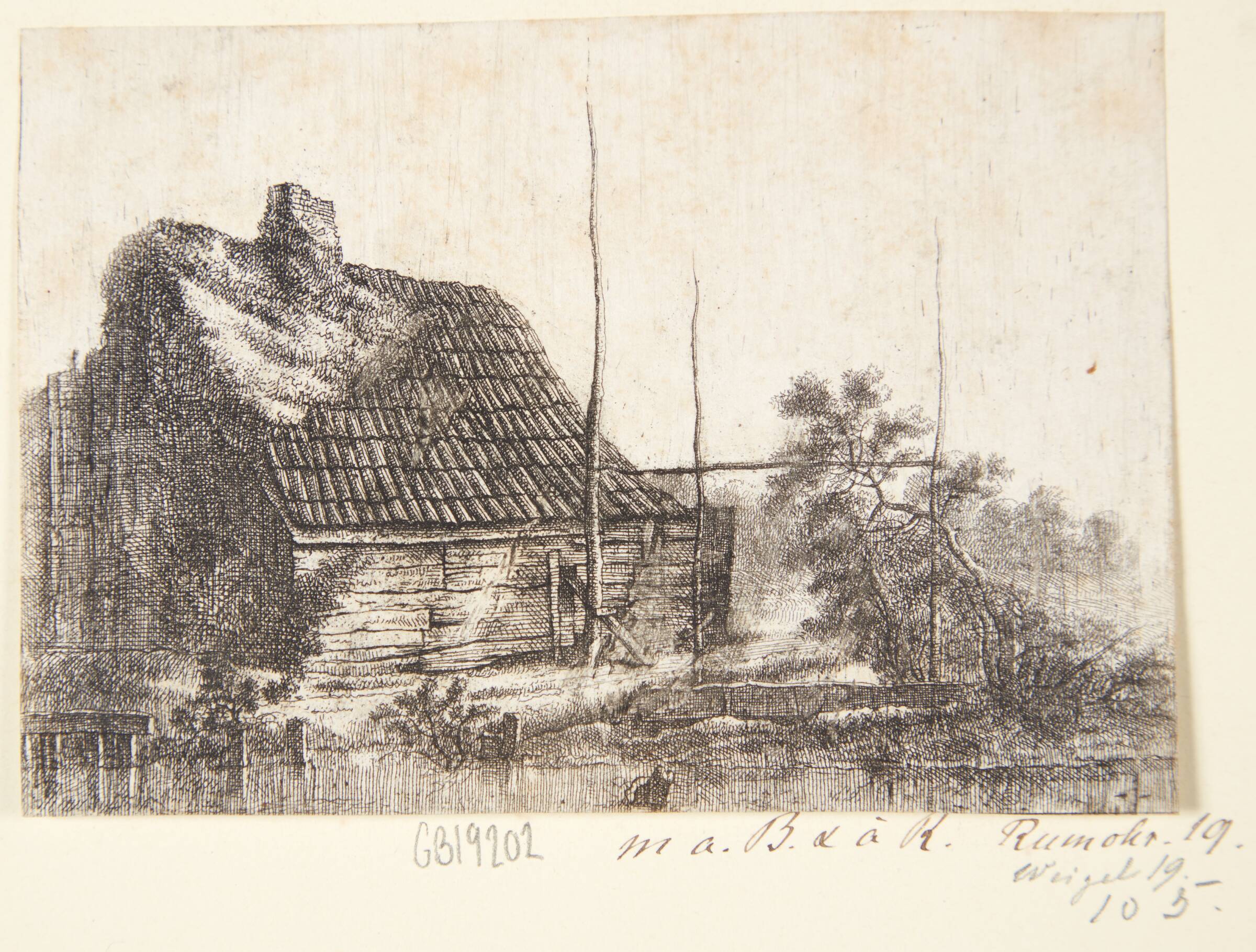 Landskab med bondehus, Gillis Neyts, 1618-1686