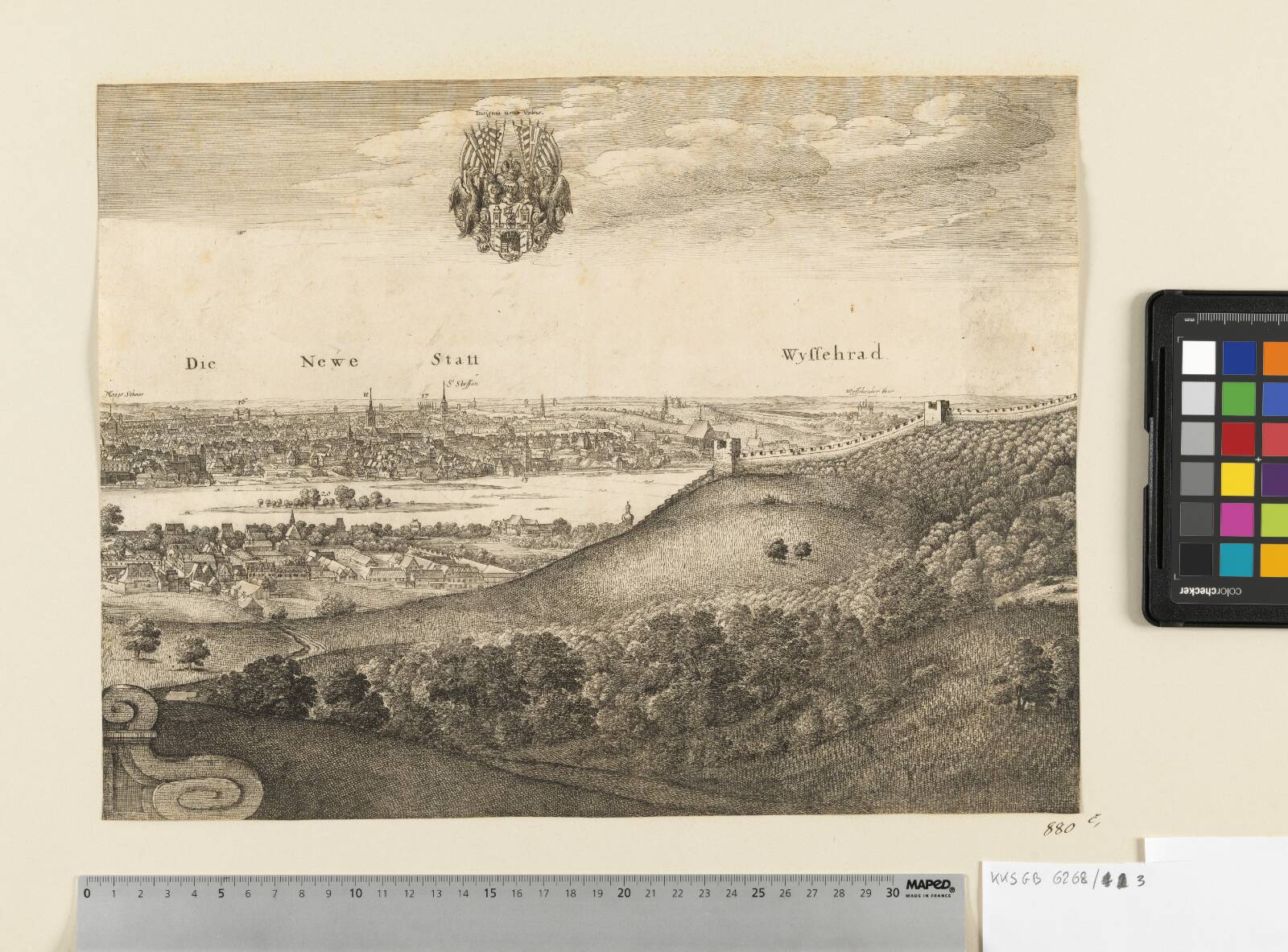 Stort prospekt af Prag, Wenceslaus Hollar, 1649