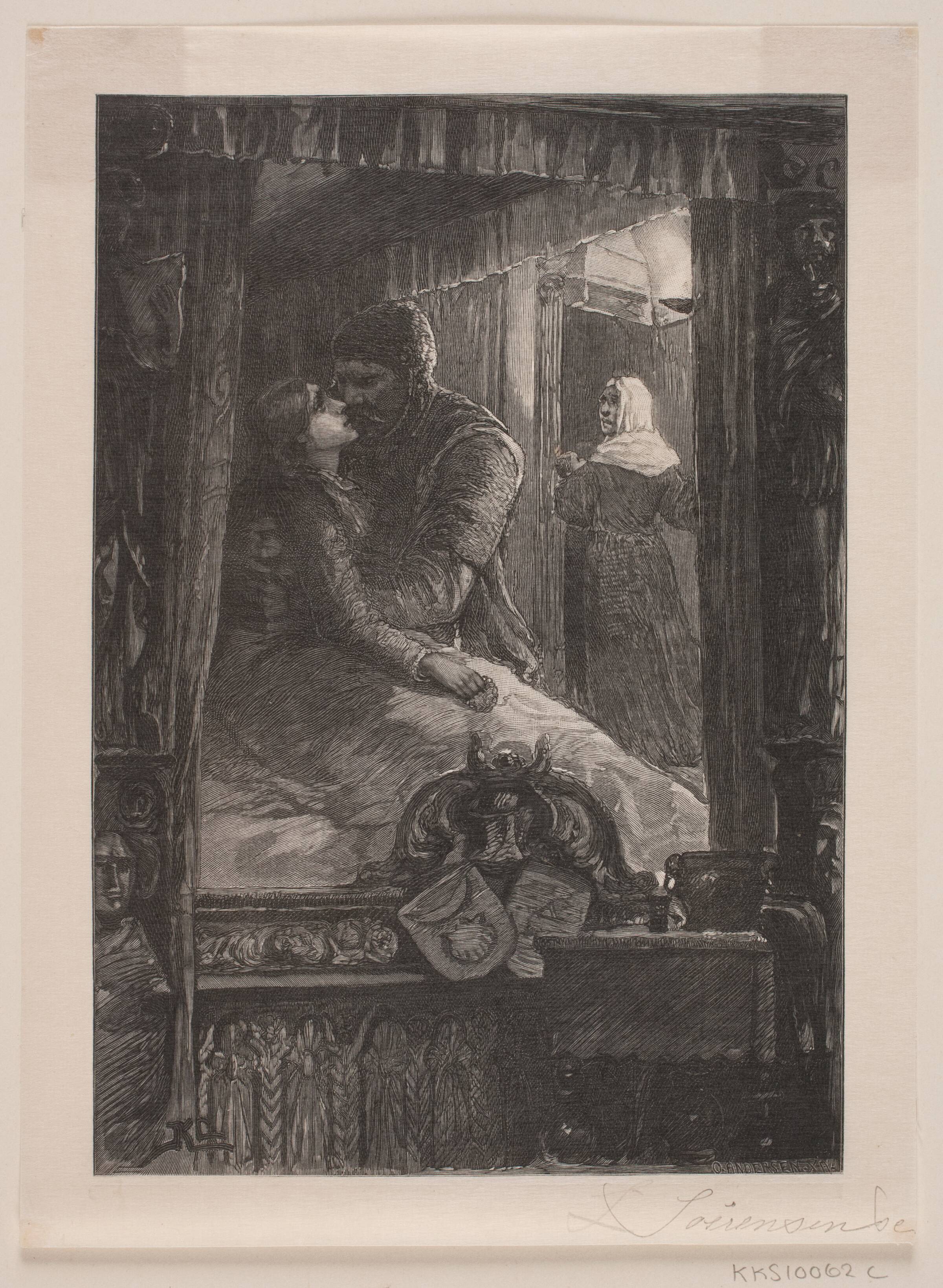 Illustration til "Hjortens flugt", Louis Sørensen, 1853-1902