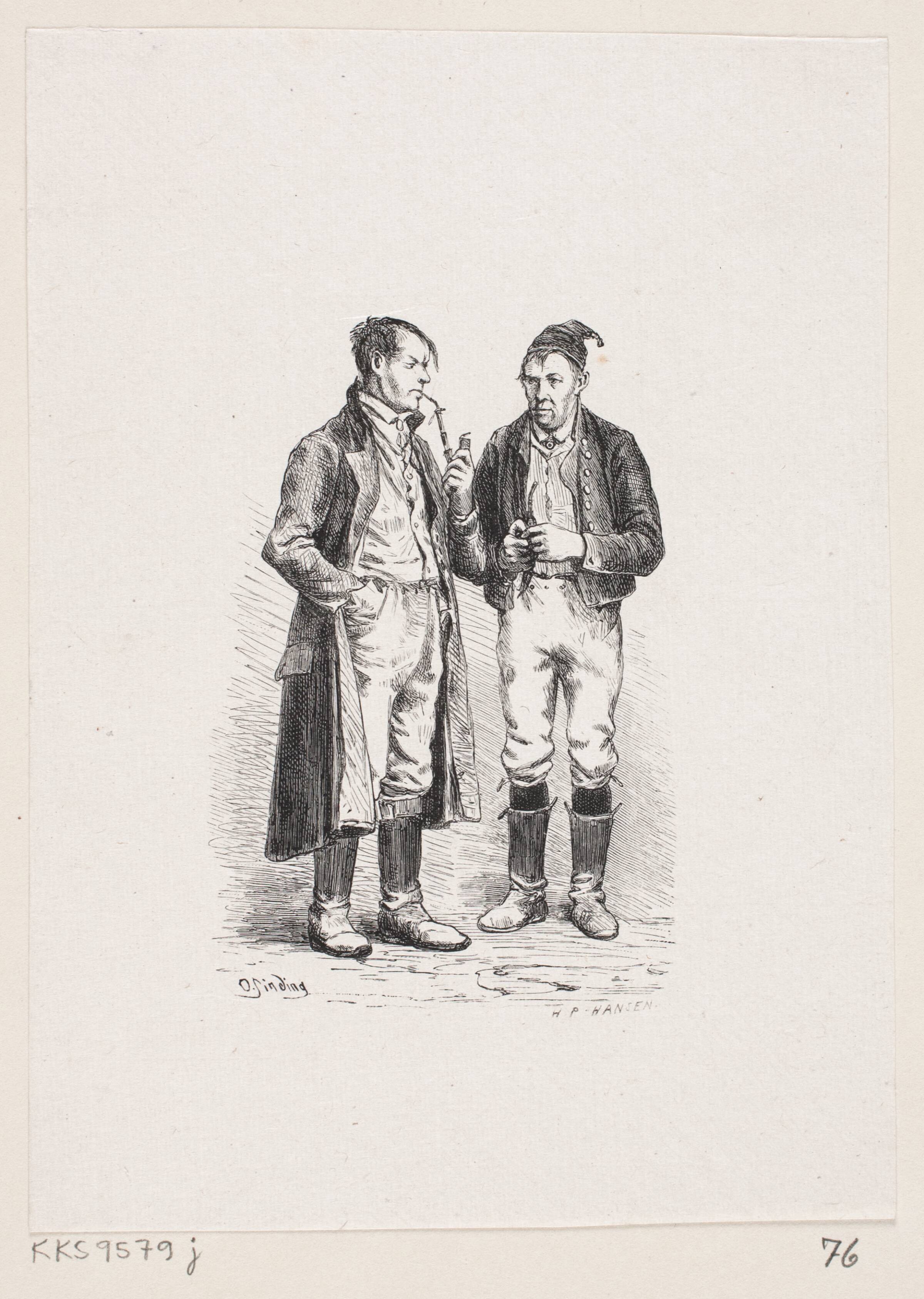 Illustration til "Dumme Mænd og Trold til Kjærringer", H.P. Hansen, 1829-1899