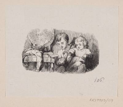 Illustration til "Lille Tuk" i H.C. Andersen, "Eventyr og Historier", Bind 2