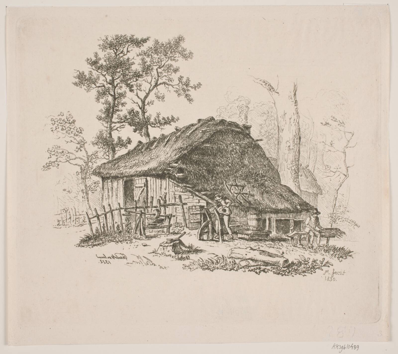 Parti i Charlottenlund, J.P. Møller, 1830