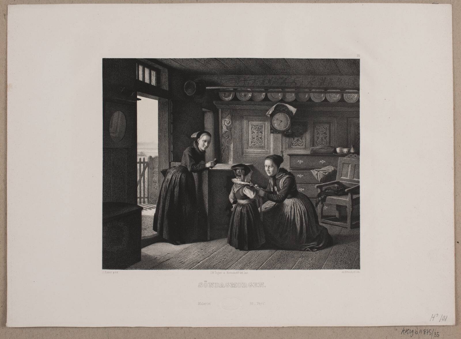 Søndagmorgen, Adolph Kittendorff, 1880-1889