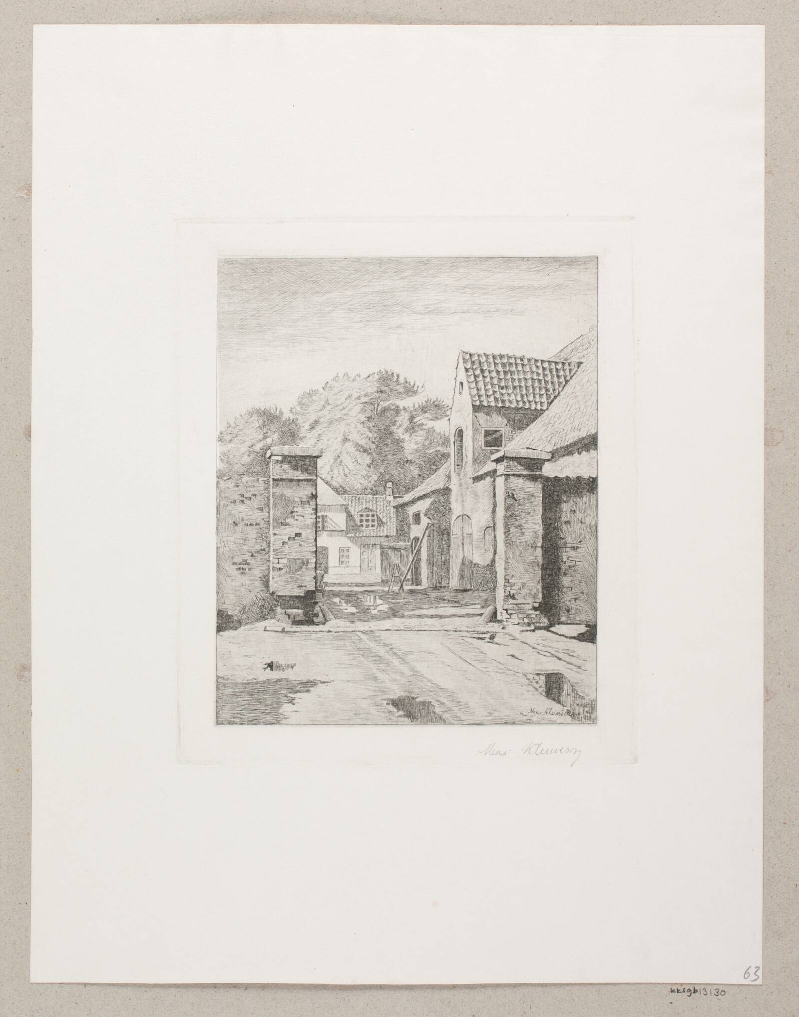 Indkørsel til en gård, Max Kleinsorg, 1866-1914
