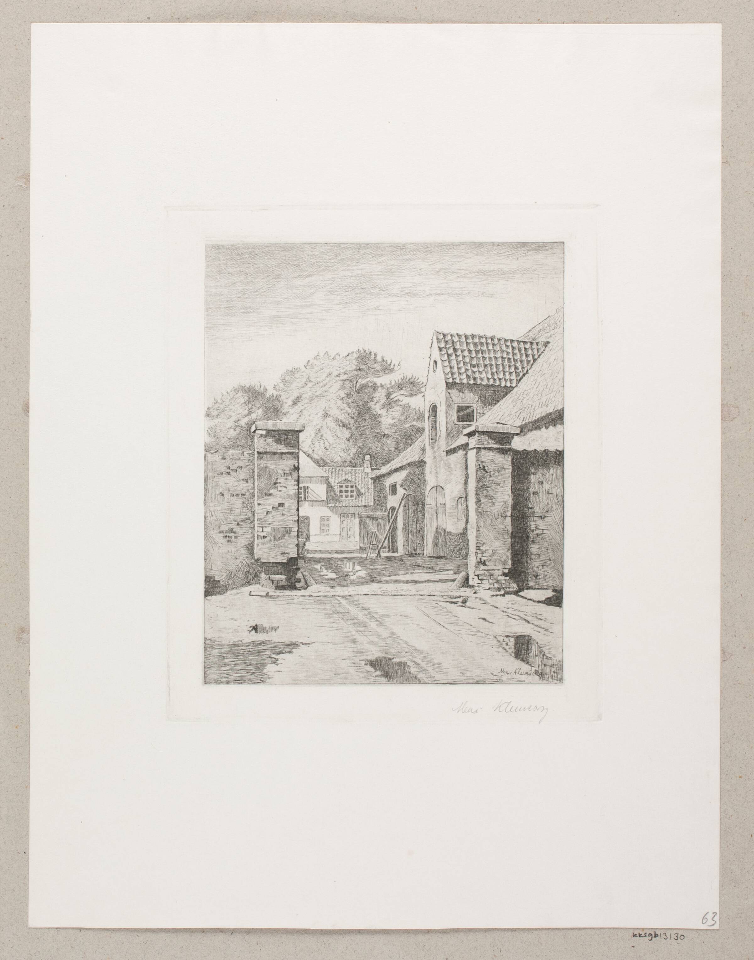 Indkørsel til en gård, Max Kleinsorg, 1866-1914
