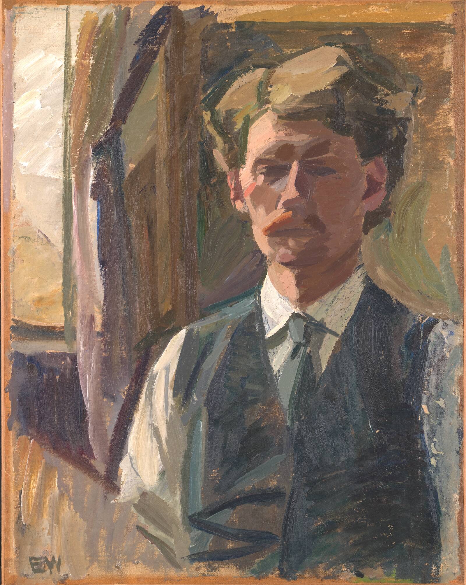 Selvportræt, Edvard Weie, 1913-1917