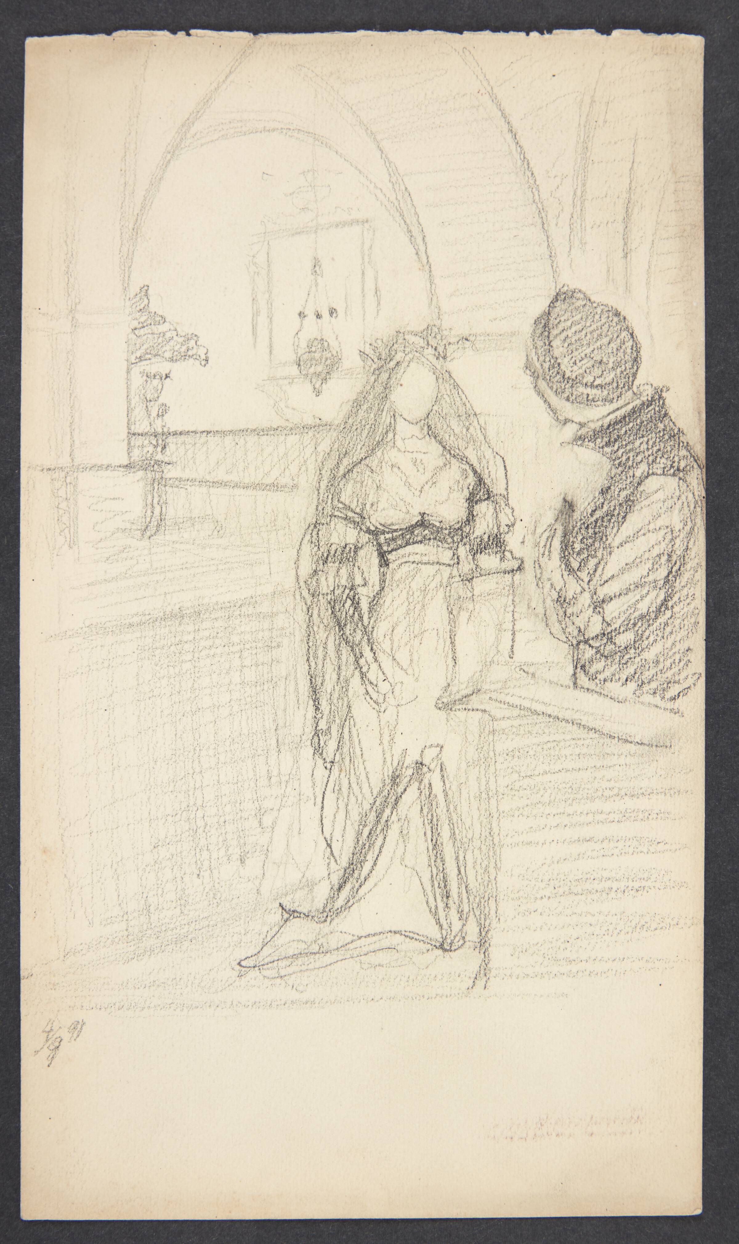 Udkast til "Agnete", Agnes Slott-Møller, 1891