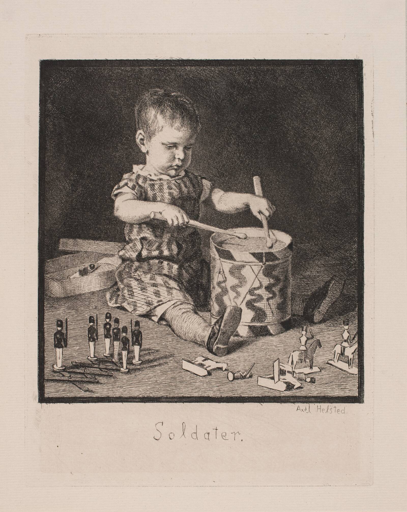 Soldater, Axel Helsted, 1885-1886