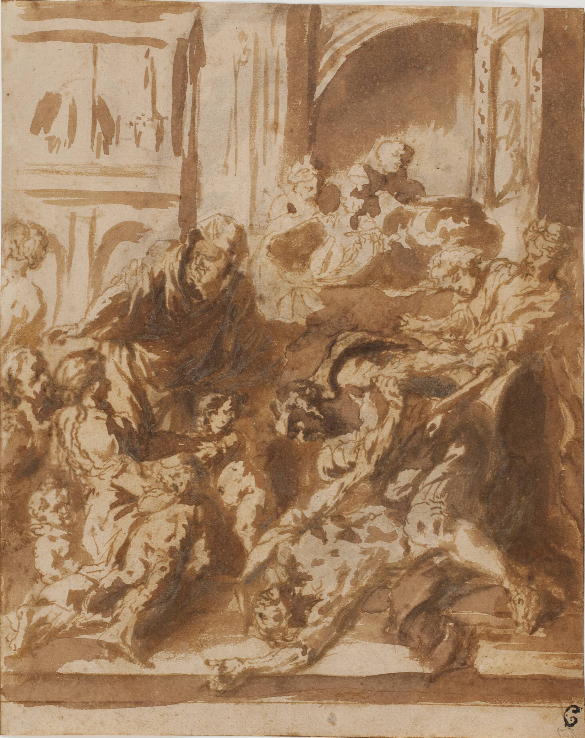 Den hellige Erasmus' martyrium (?)