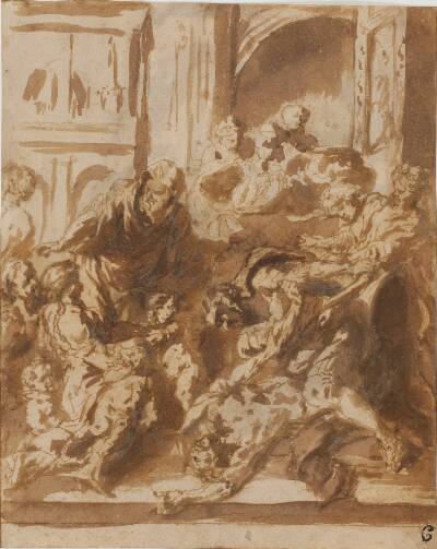 Den hellige Erasmus' martyrium (?)