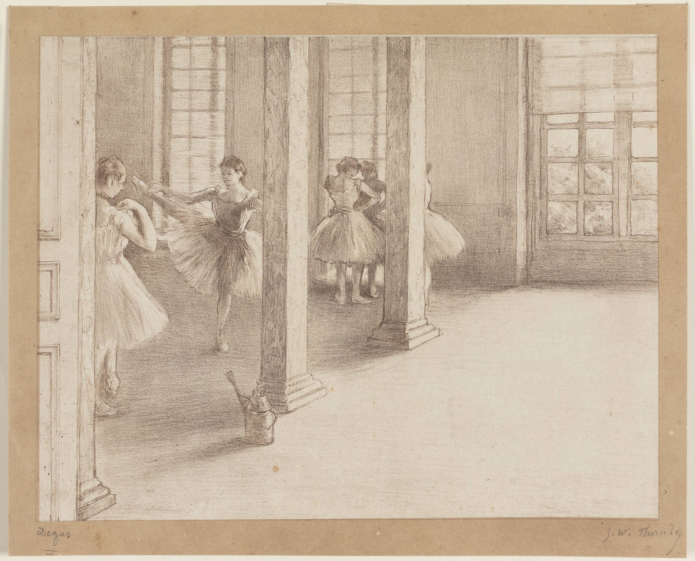 La Répétition De Danse (Danseøvelser), Georges William Thornley, 1888