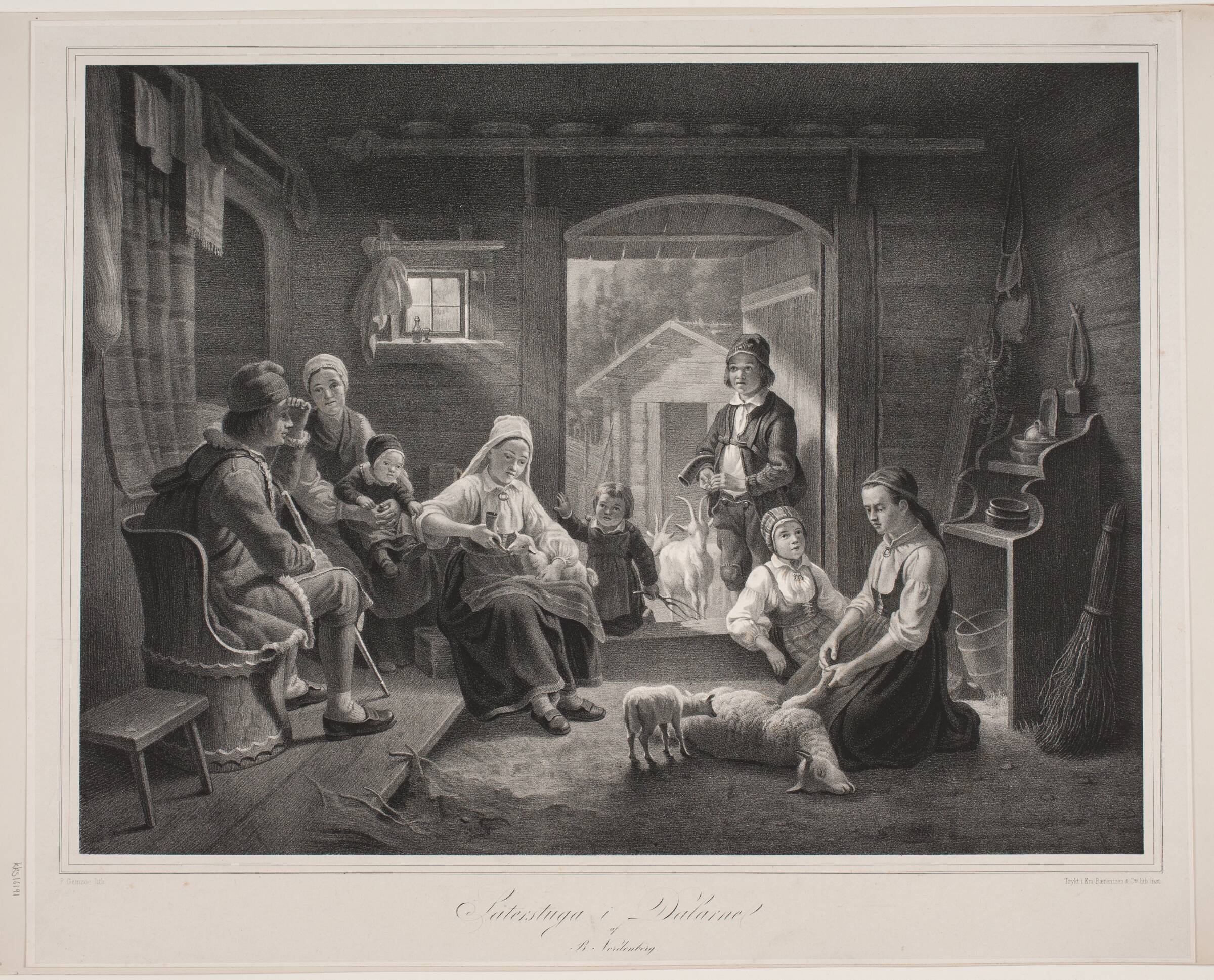 Säterstuga i Dalarne, Peter Henrik Gemzøe, 1862
