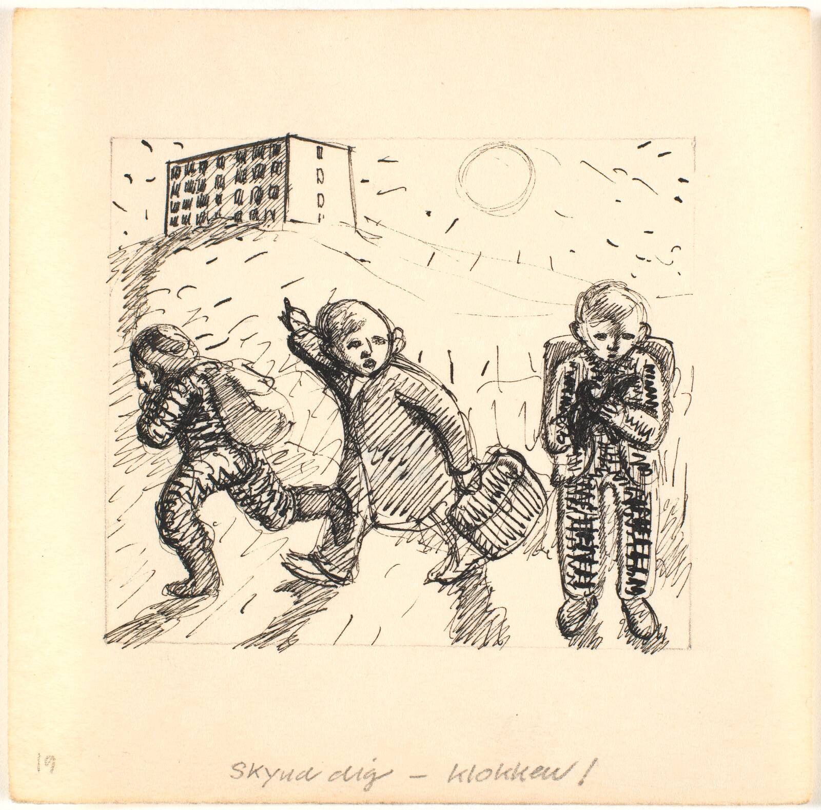 Skynd dig - klokken!, Palle Nielsen, 1949