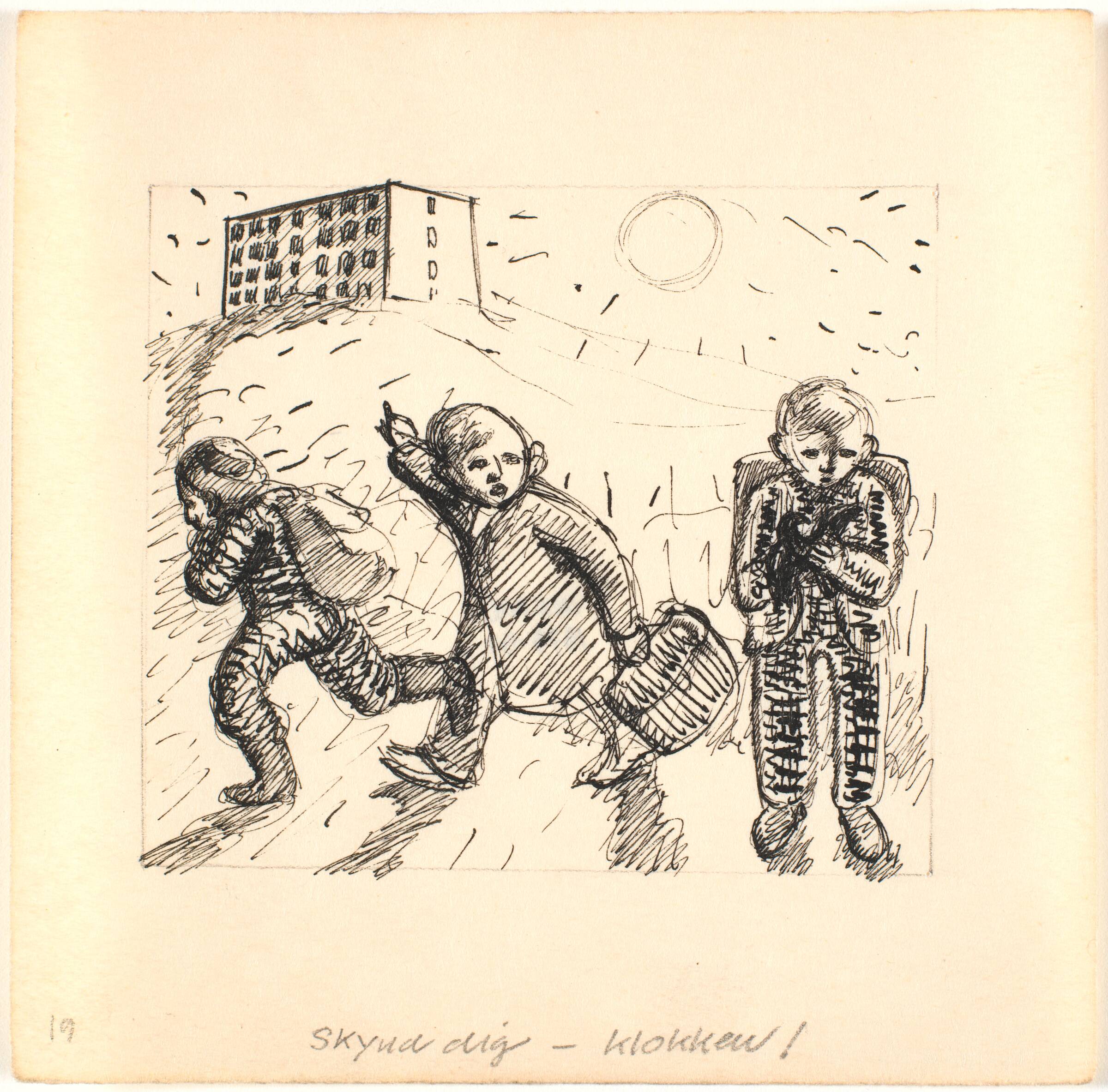 Skynd dig - klokken!, Palle Nielsen, 1949