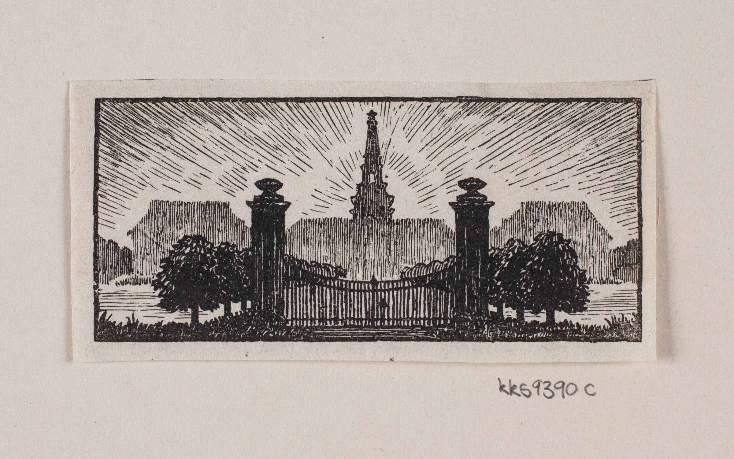 Vignette til H. Hertz' "Posthuset i Hirschholm", Alexander Blom, 1861-1934