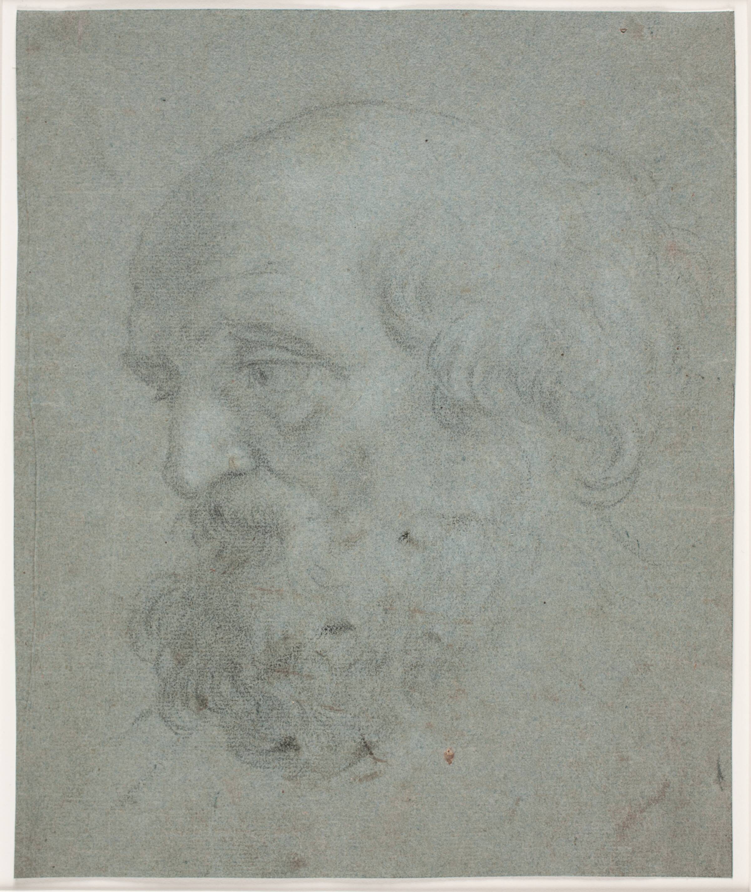 Skægget mandshoved (Apostlen Peter), Hendrik Krock, 1686-1738