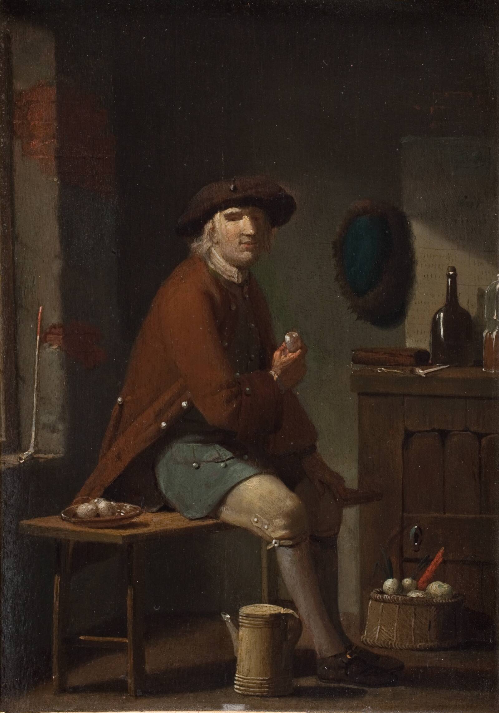 Piberygende mand, Peter Cramer, 1741-1782